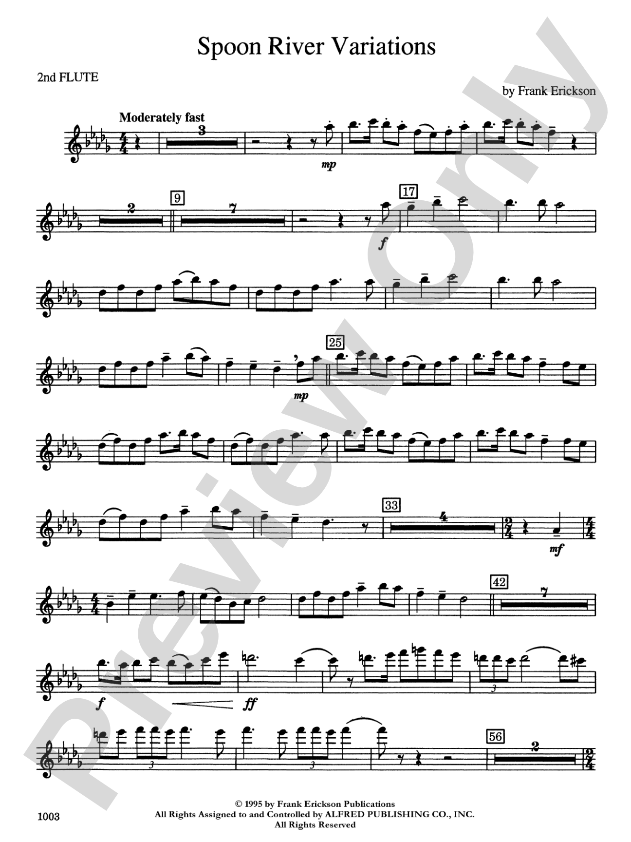 Spoon River Variations: 2nd Flute
