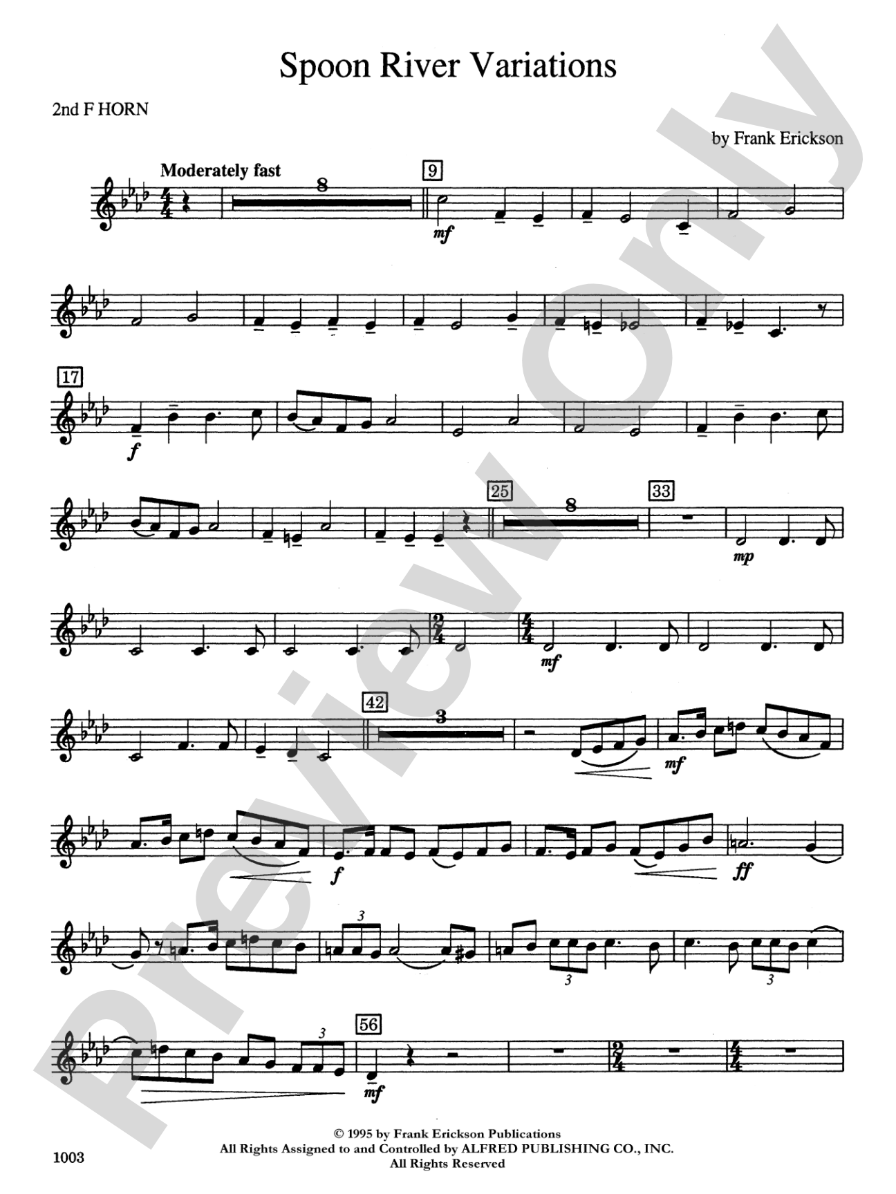 Spoon River Variations: 2nd F Horn