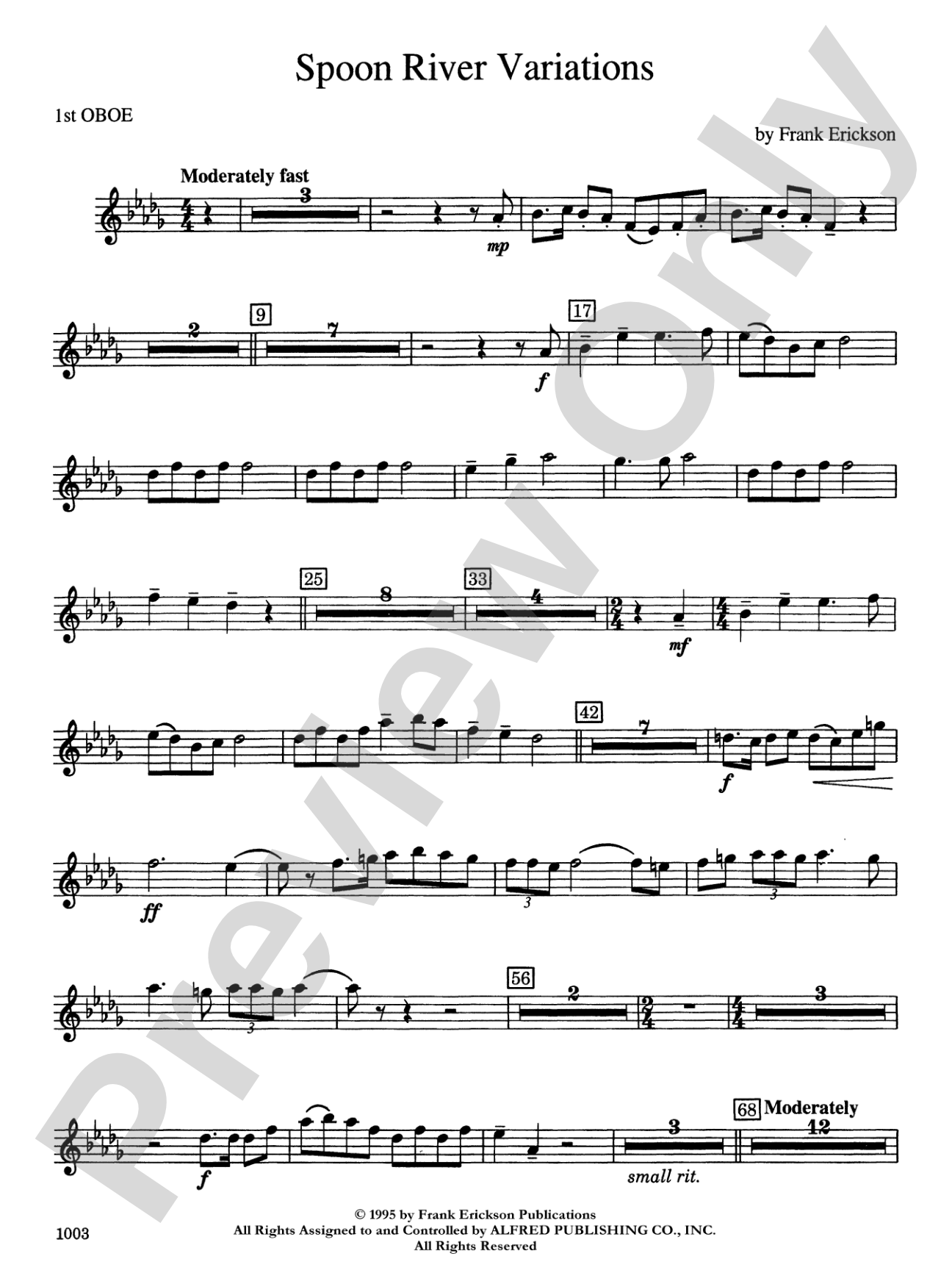 Spoon River Variations: Oboe