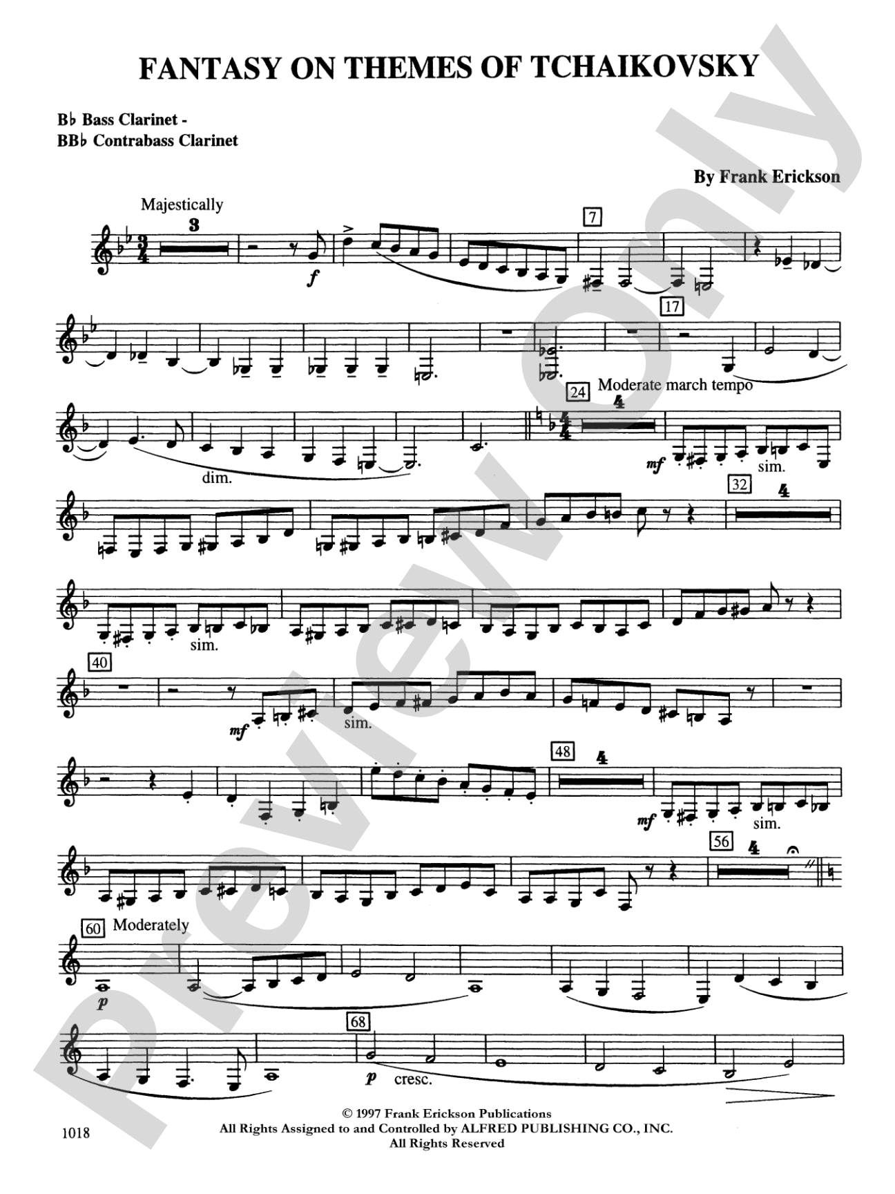 Fantasy on Themes from Tchaikovsky: B-flat Bass Clarinet