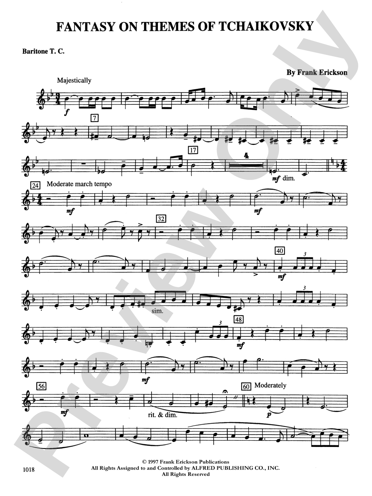 Fantasy on Themes from Tchaikovsky: Baritone T.C.