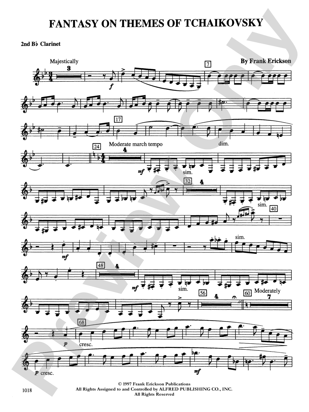 Fantasy on Themes from Tchaikovsky: 2nd B-flat Clarinet