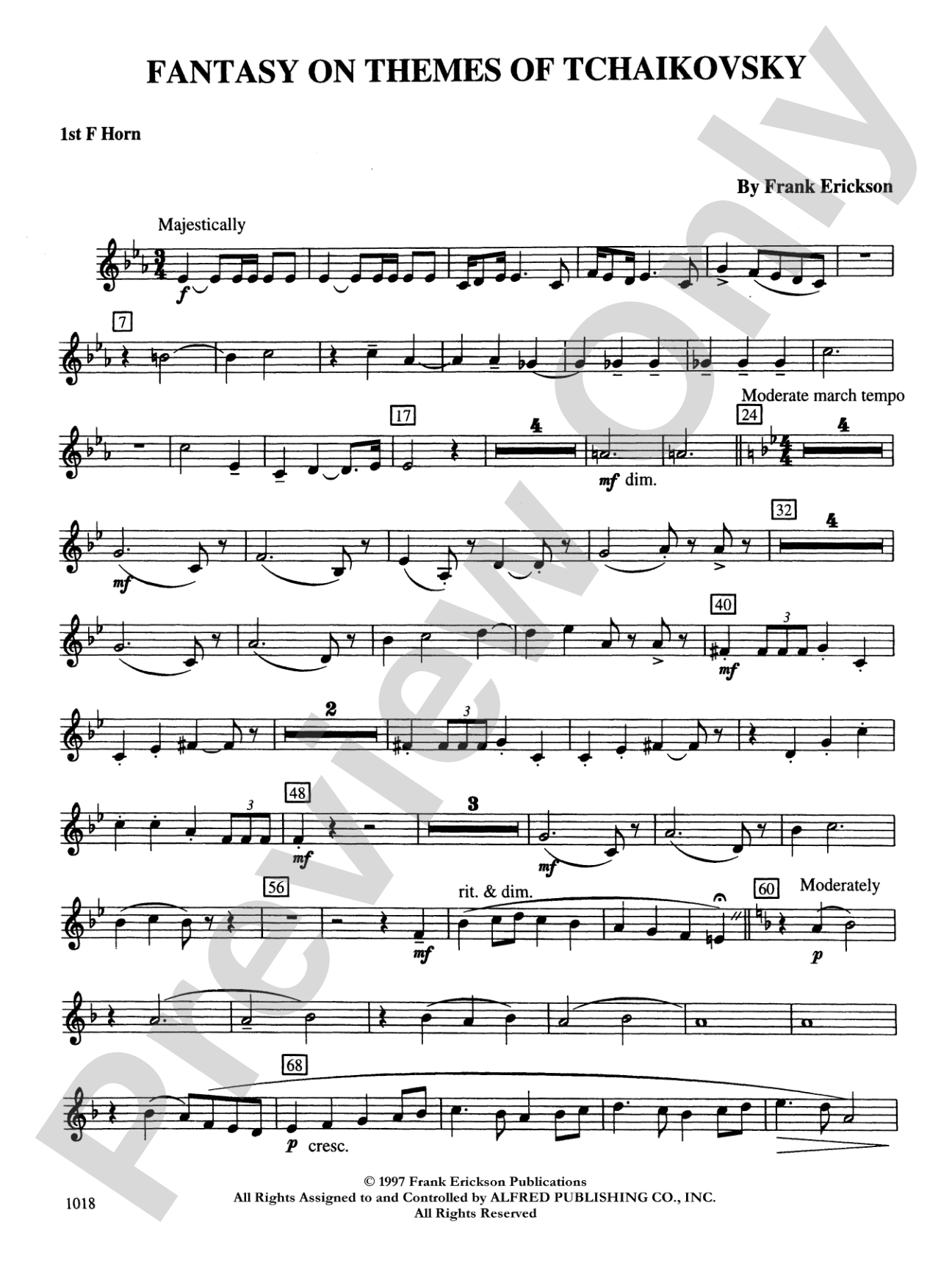 Fantasy on Themes from Tchaikovsky: 1st F Horn
