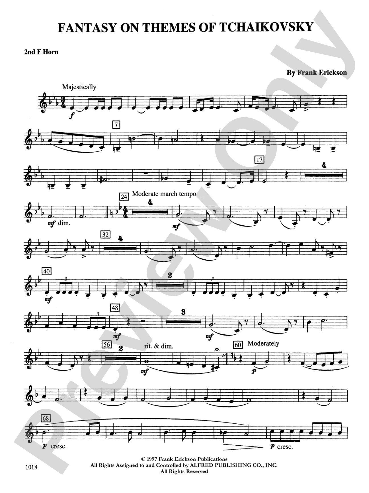 Fantasy on Themes from Tchaikovsky: 2nd F Horn