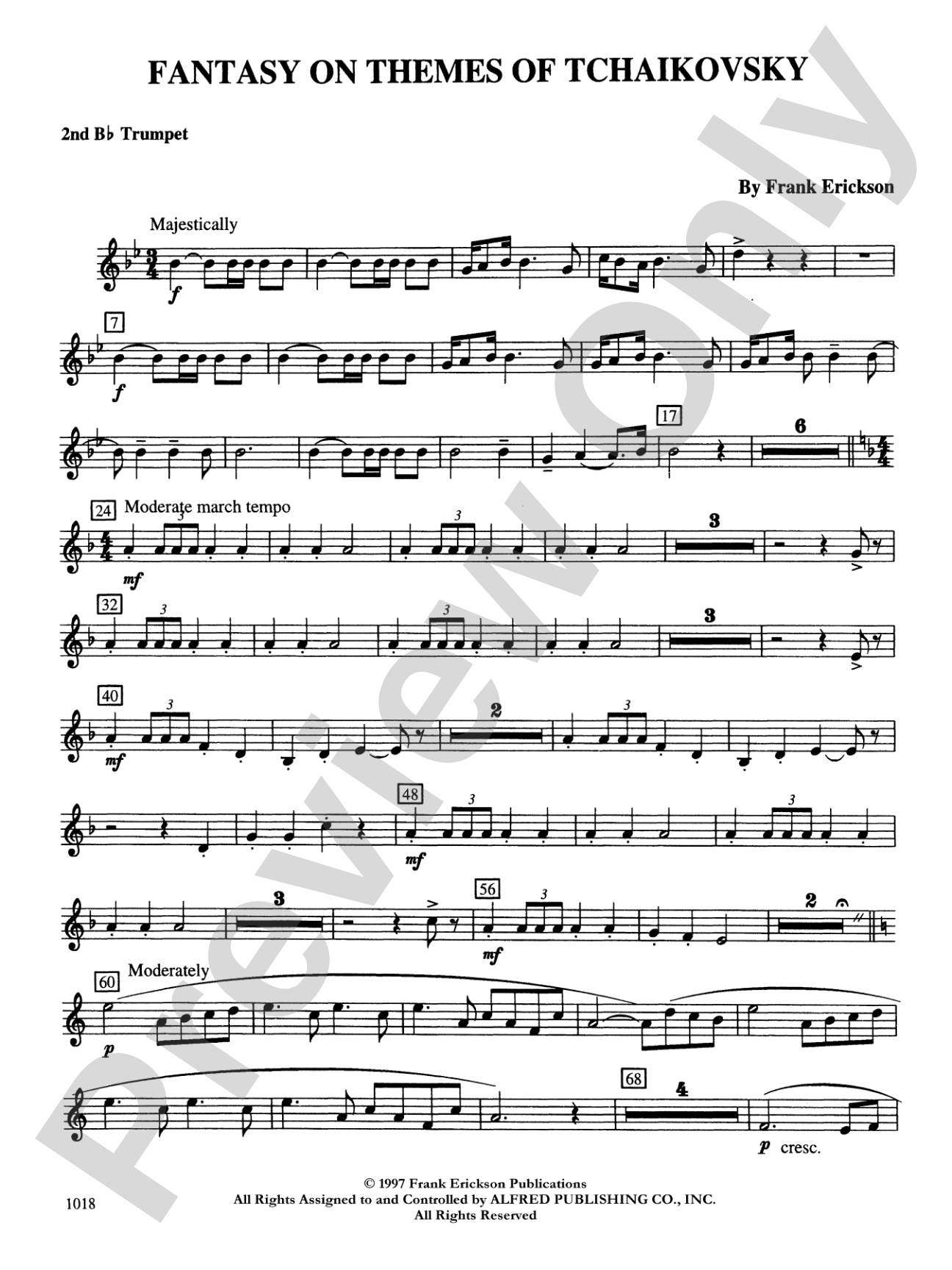 Fantasy on Themes from Tchaikovsky: 2nd B-flat Trumpet