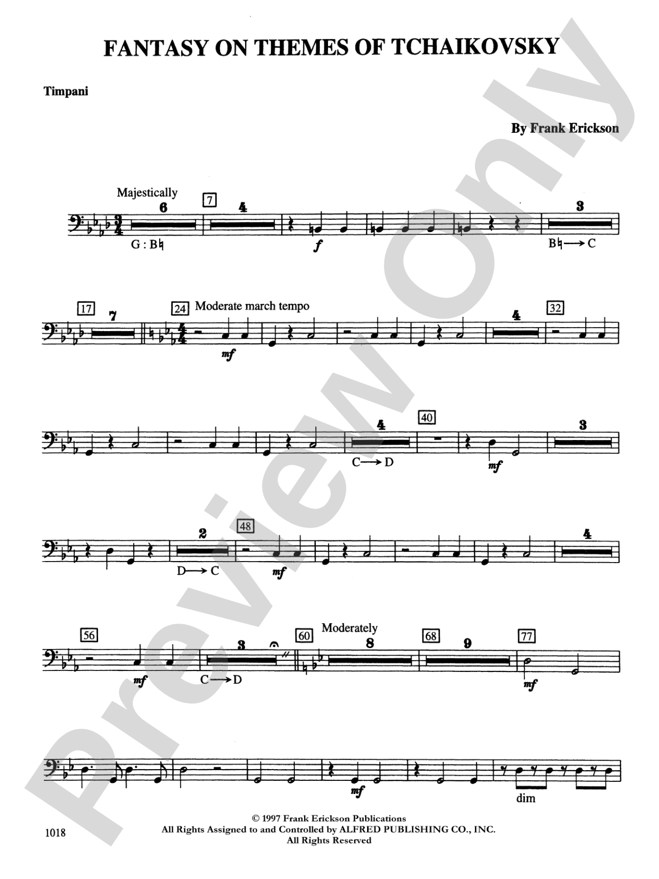 Fantasy on Themes from Tchaikovsky: Timpani