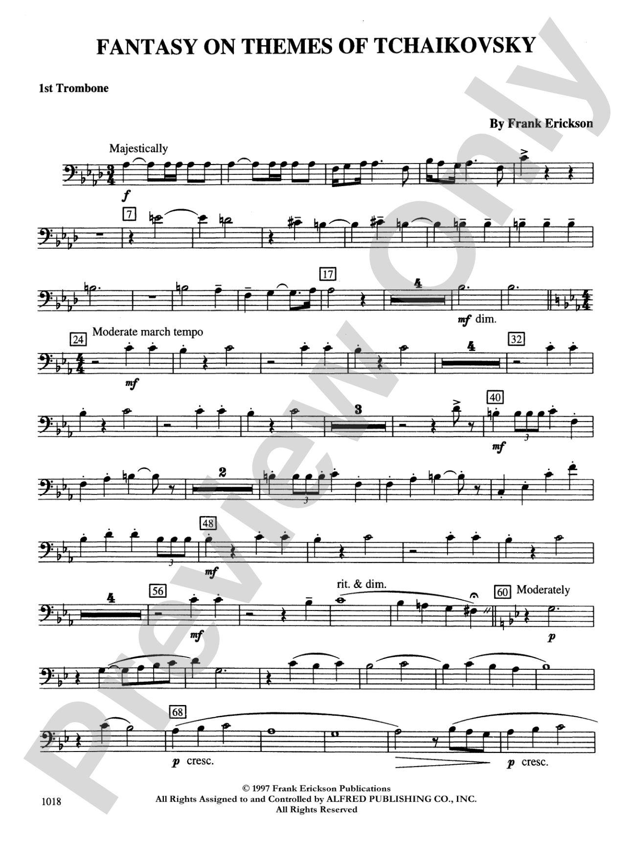 Fantasy on Themes from Tchaikovsky: 1st Trombone