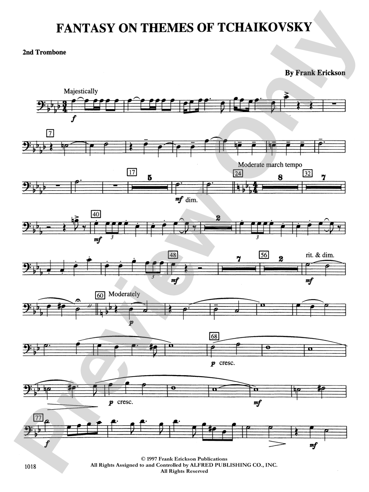 Fantasy on Themes from Tchaikovsky: 2nd Trombone