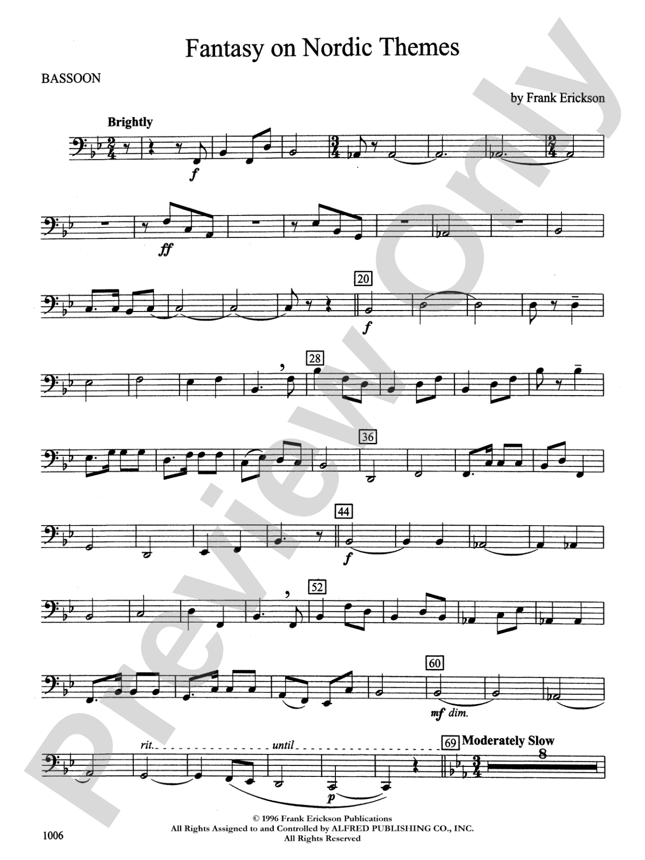 Fantasy on Nordic Themes: Bassoon