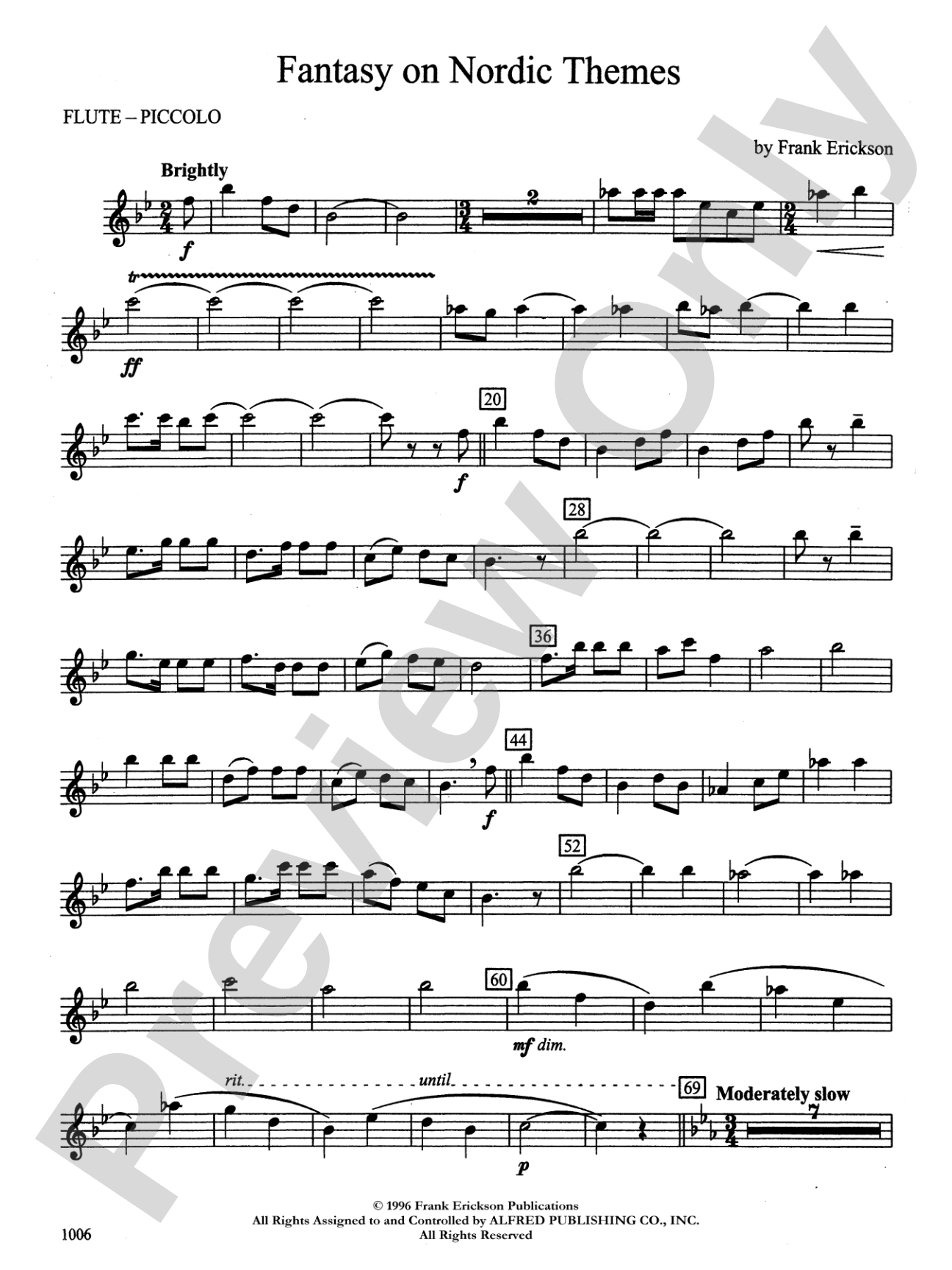 Fantasy on Nordic Themes: Flute