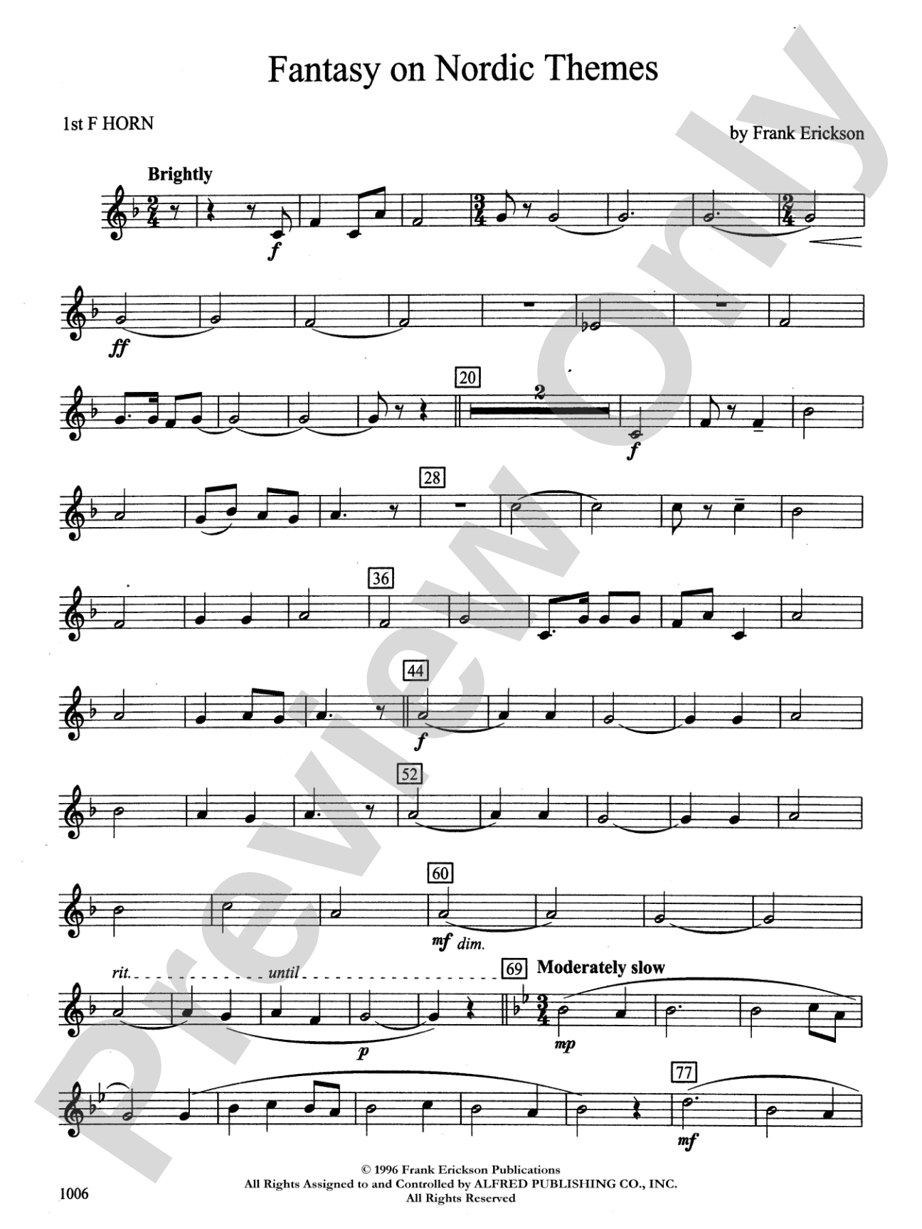 Fantasy on Nordic Themes: 1st F Horn