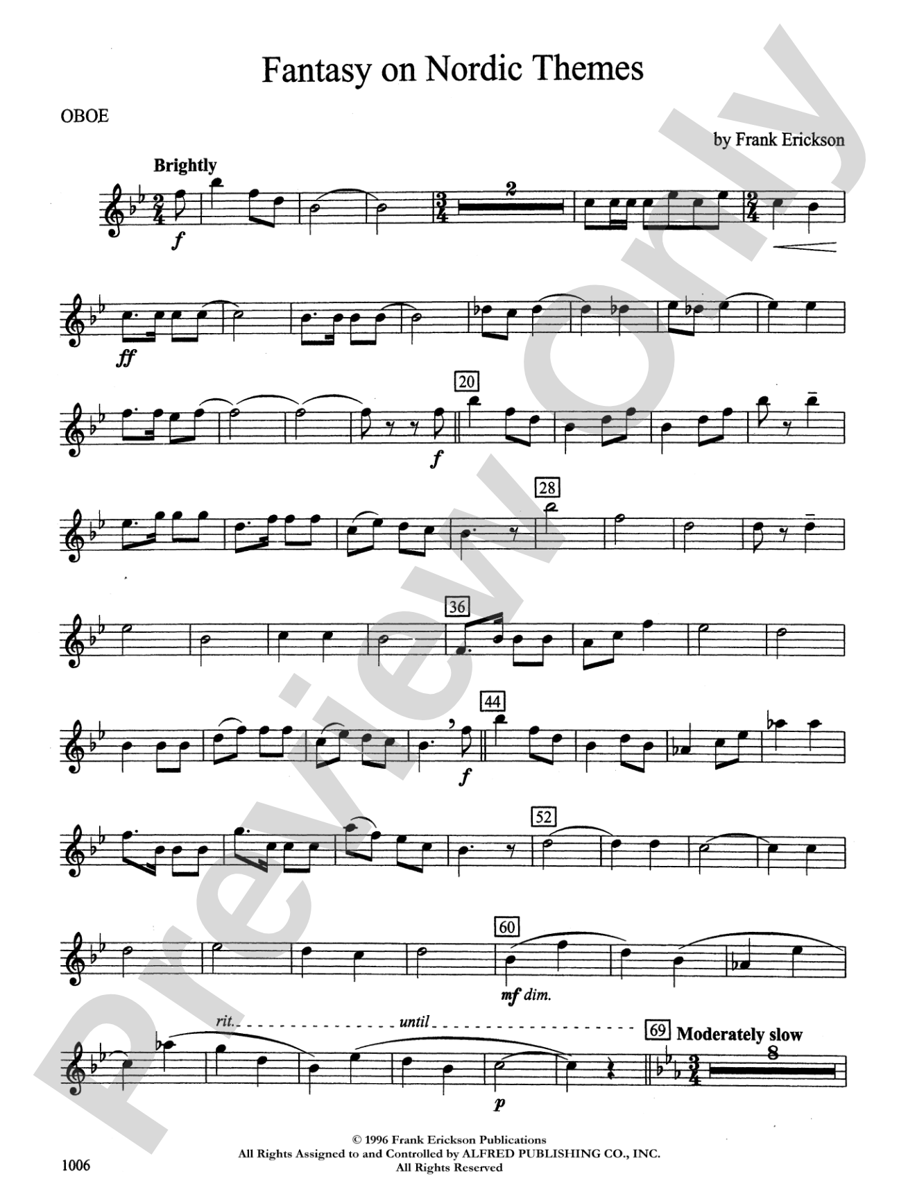 Fantasy on Nordic Themes: Oboe