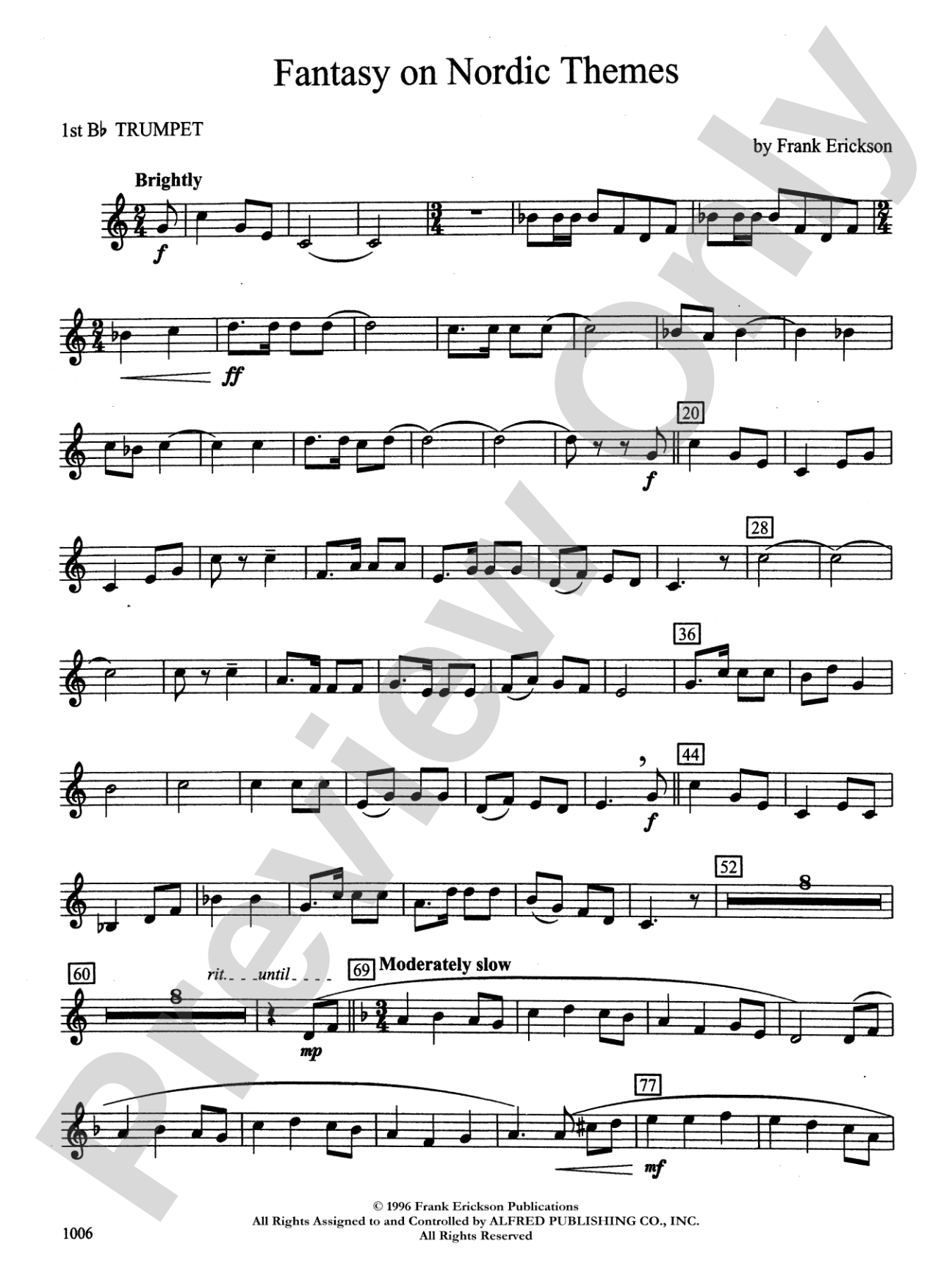 Fantasy on Nordic Themes: 1st B-flat Trumpet