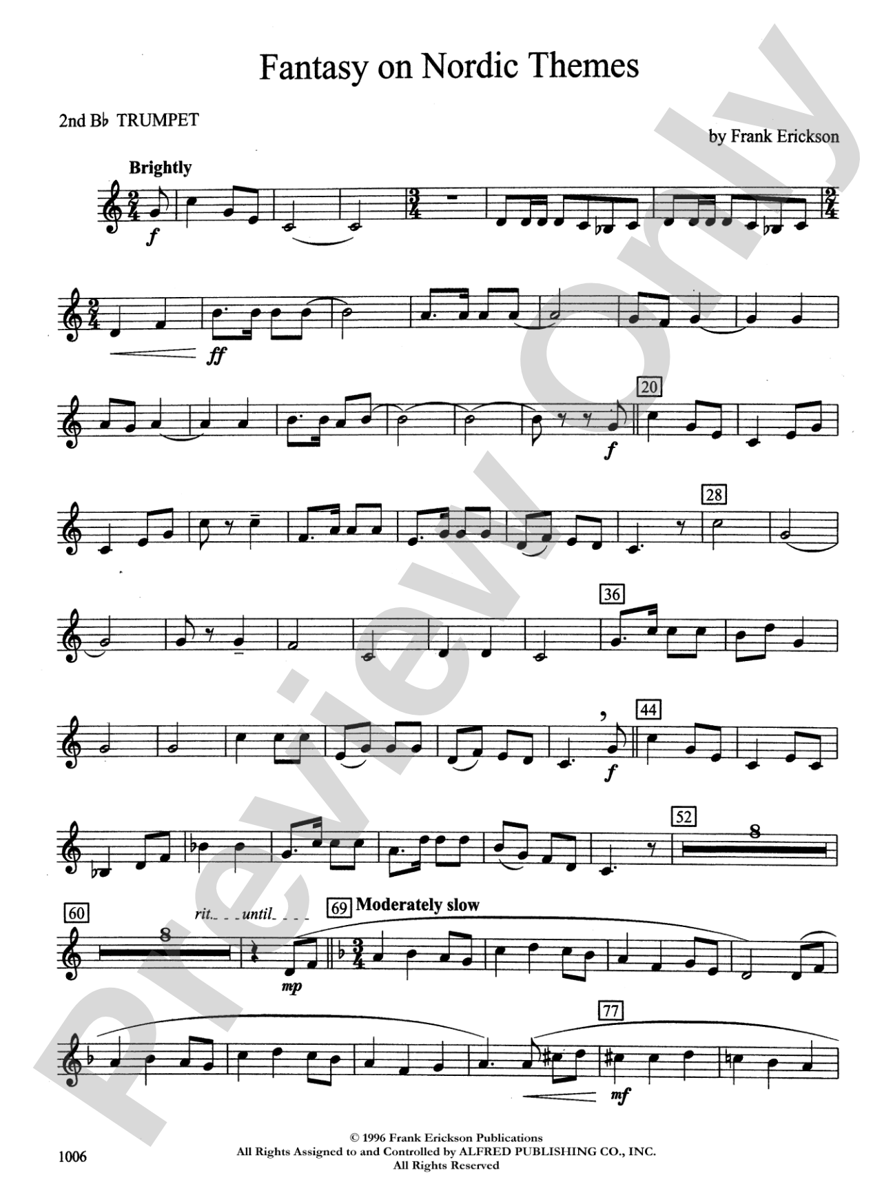 Fantasy on Nordic Themes: 2nd B-flat Trumpet