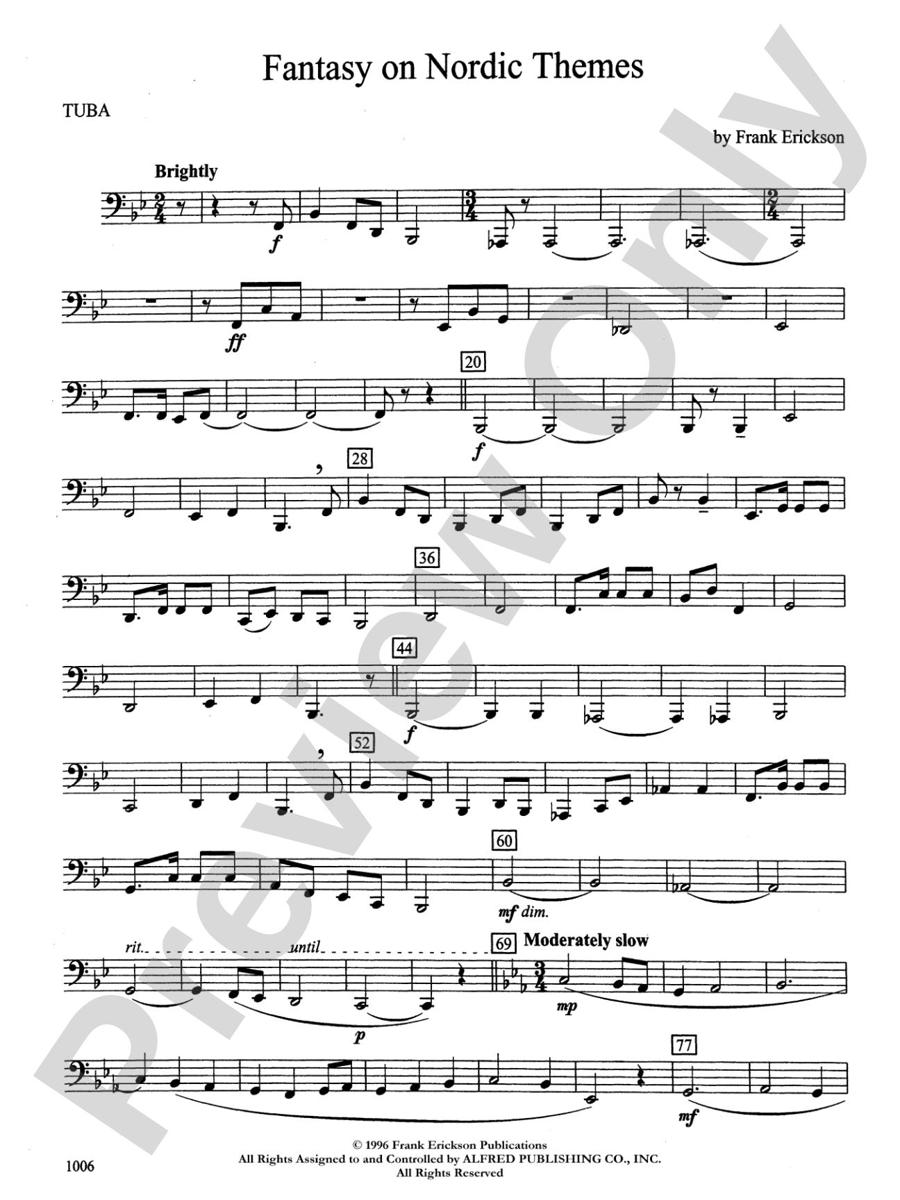 Fantasy on Nordic Themes: Tuba