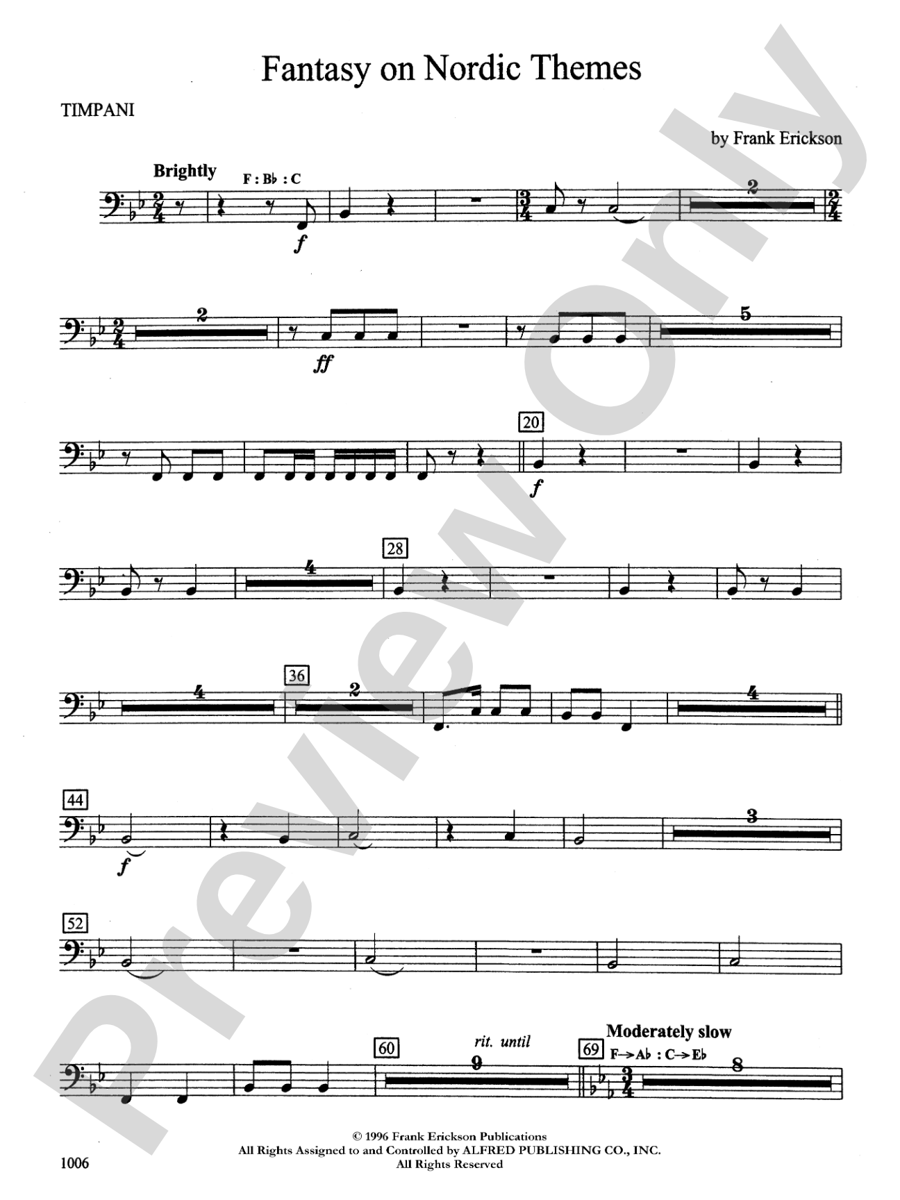 Fantasy on Nordic Themes: Timpani