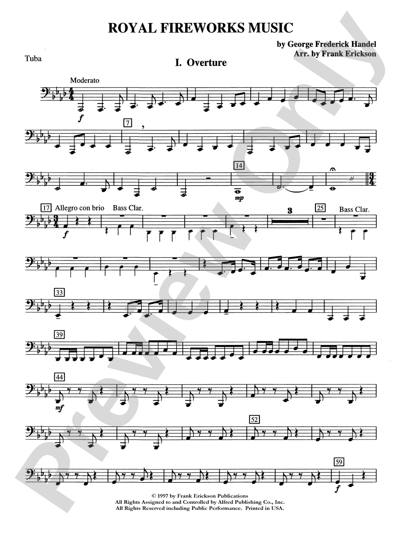Royal Fireworks Music: Tuba