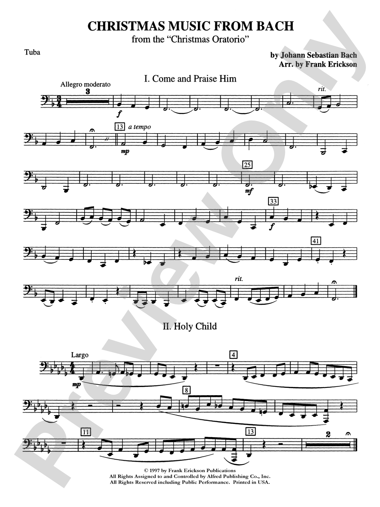 Christmas Music from Bach: Tuba