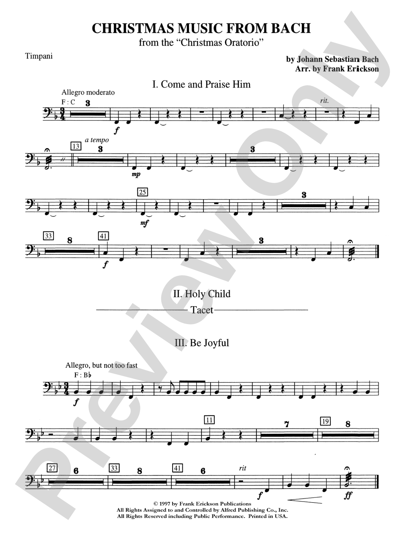 Christmas Music from Bach: Timpani