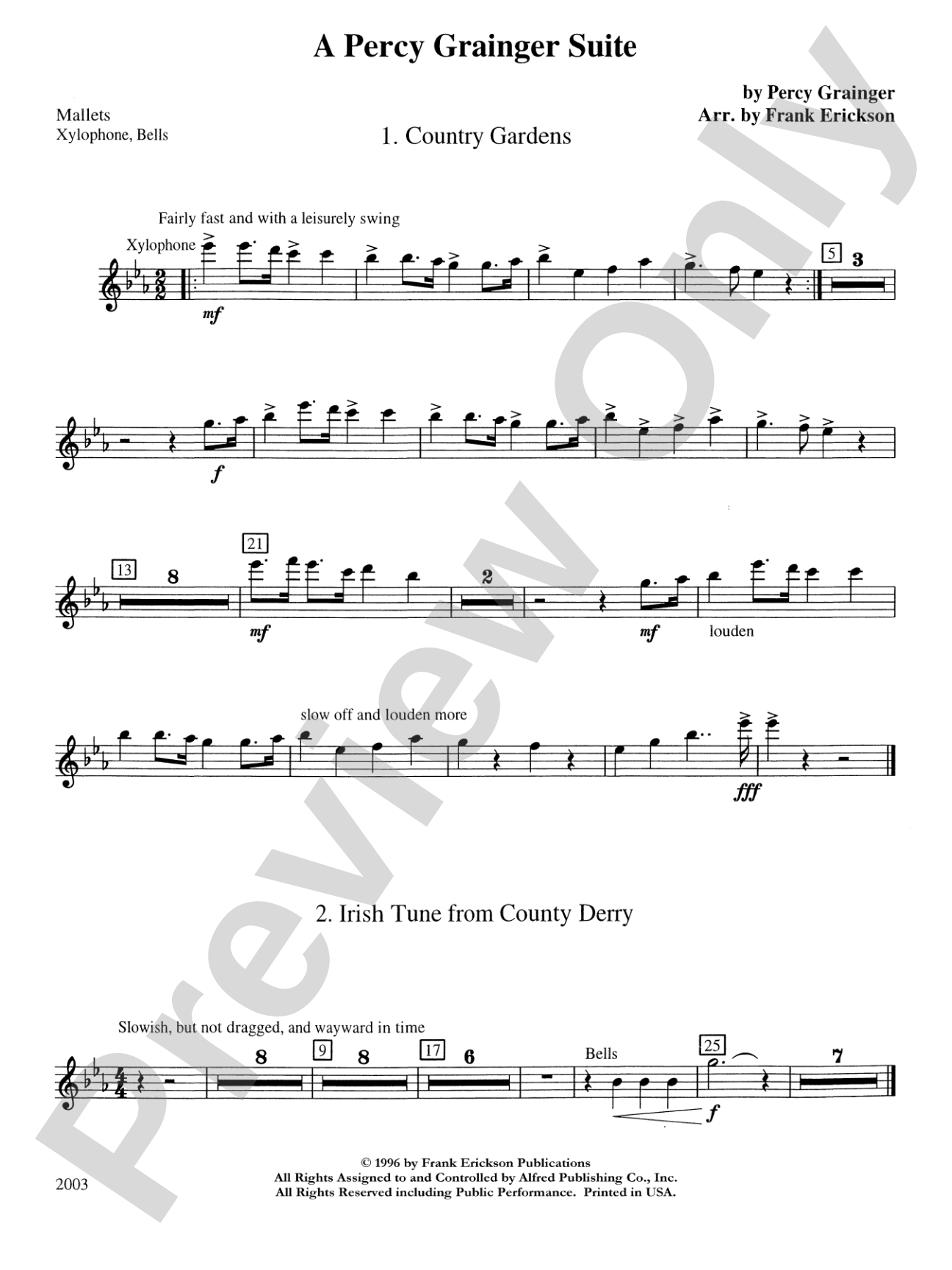 A Percy Grainger Suite: Mallets