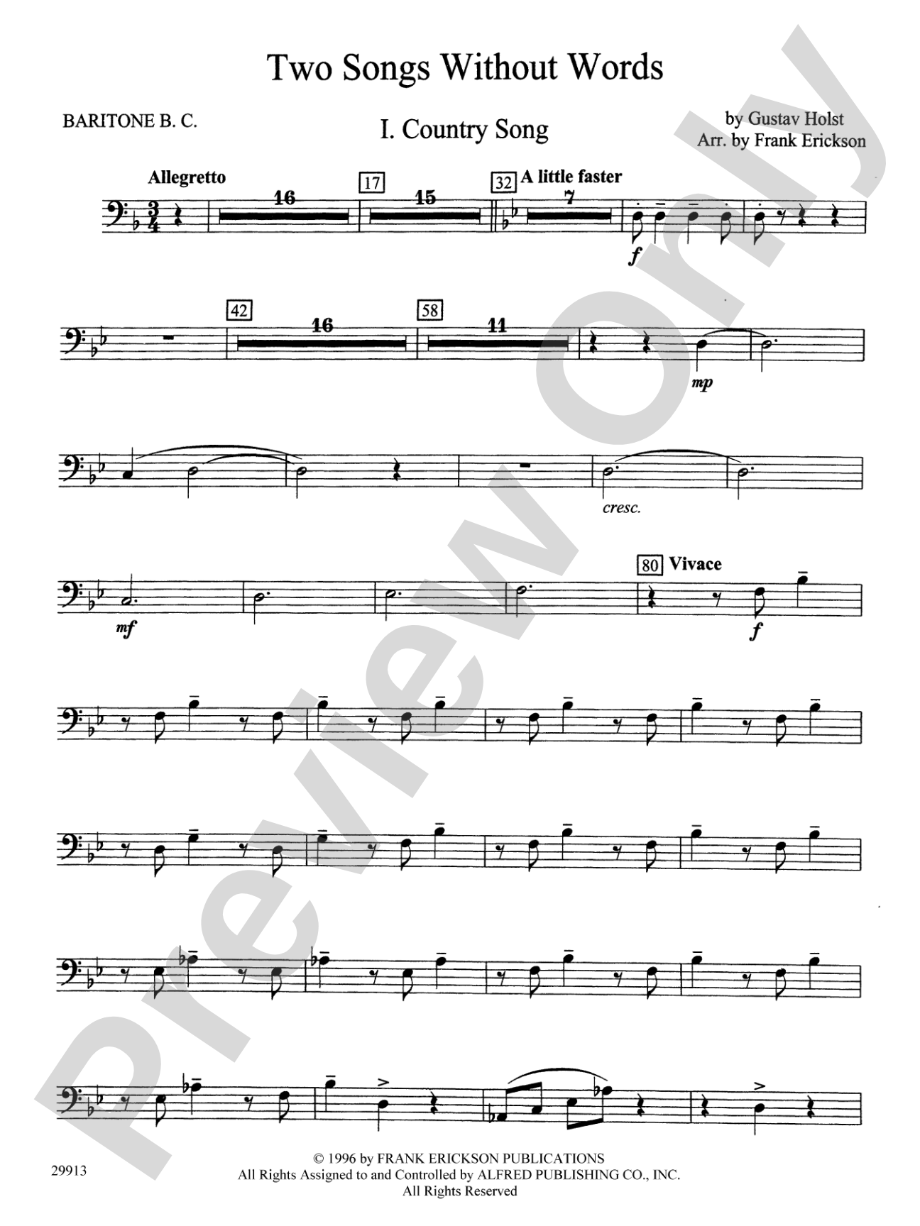 Two Songs Without Words: Baritone B.C.