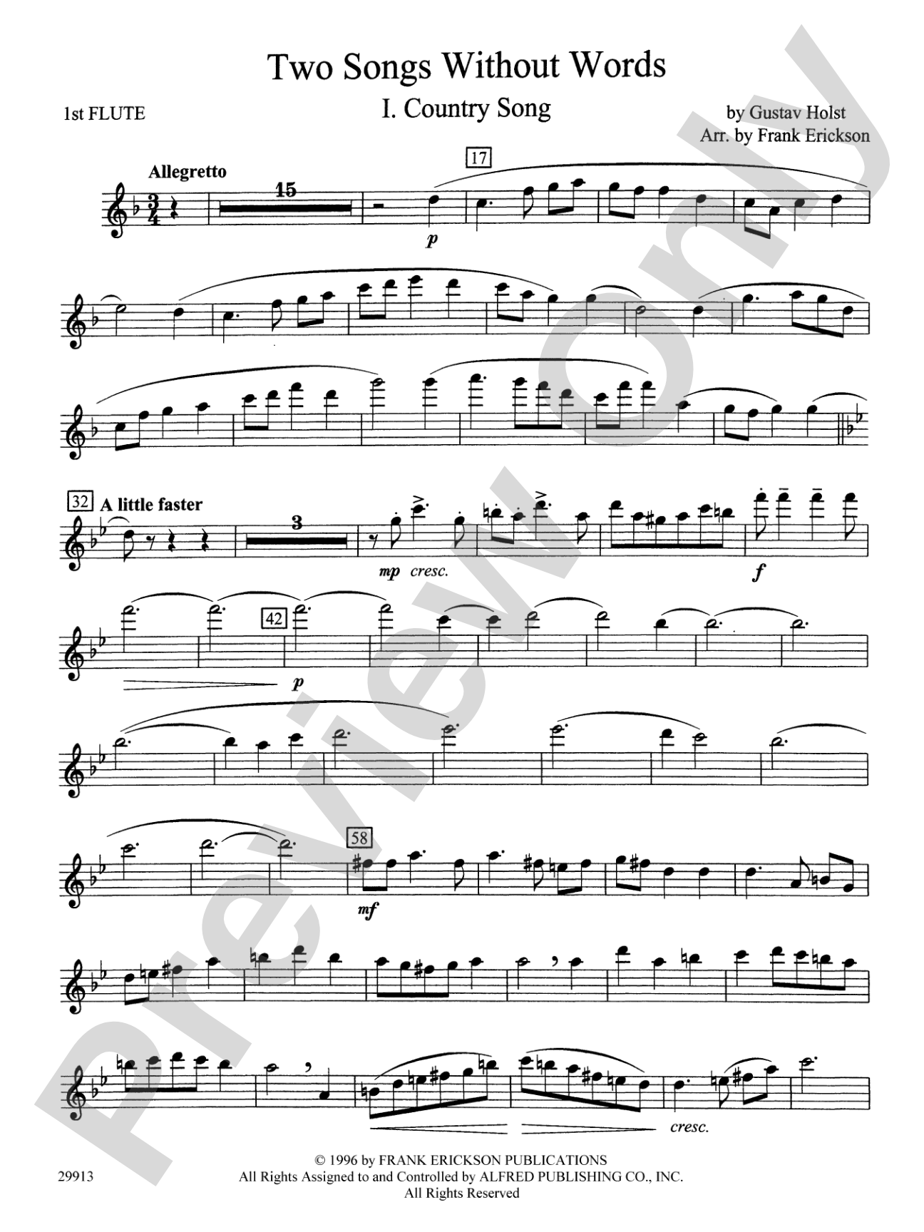 Two Songs Without Words: Flute