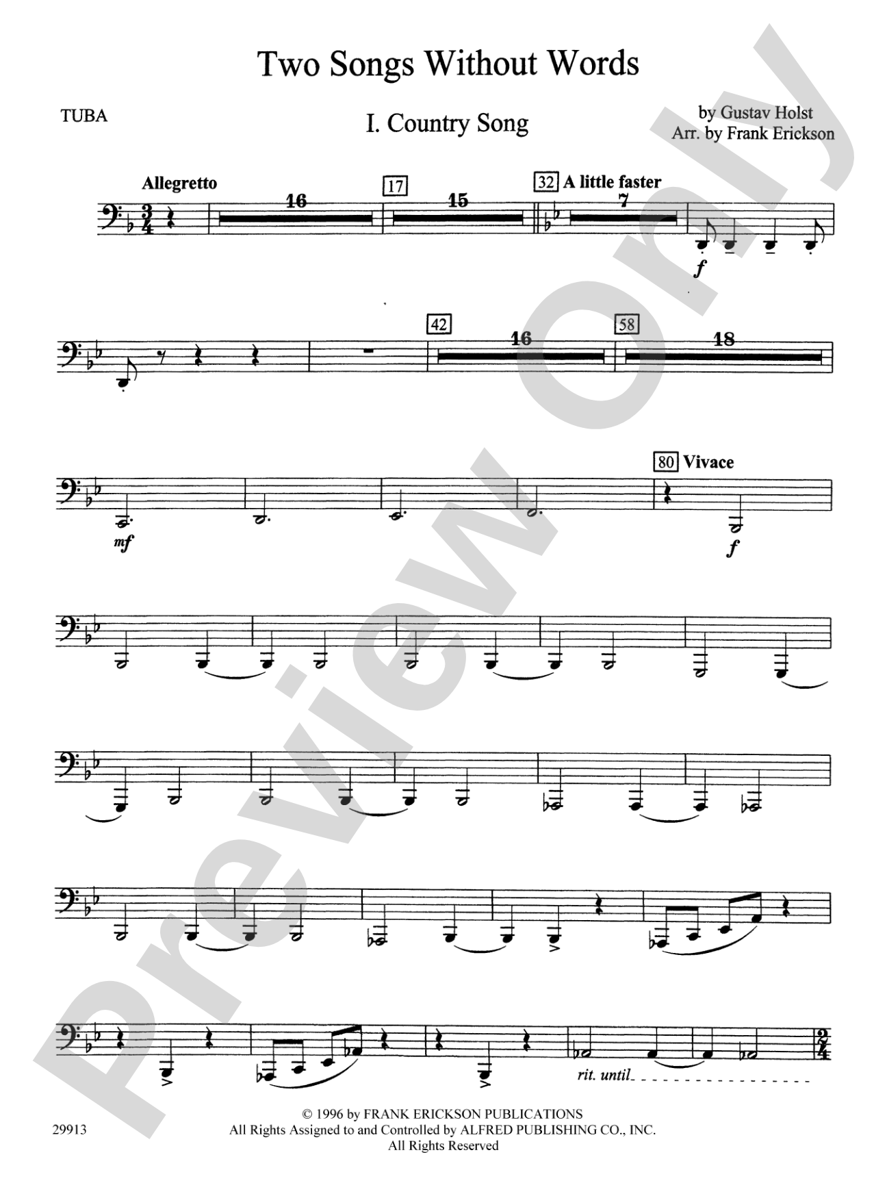 Two Songs Without Words: Tuba
