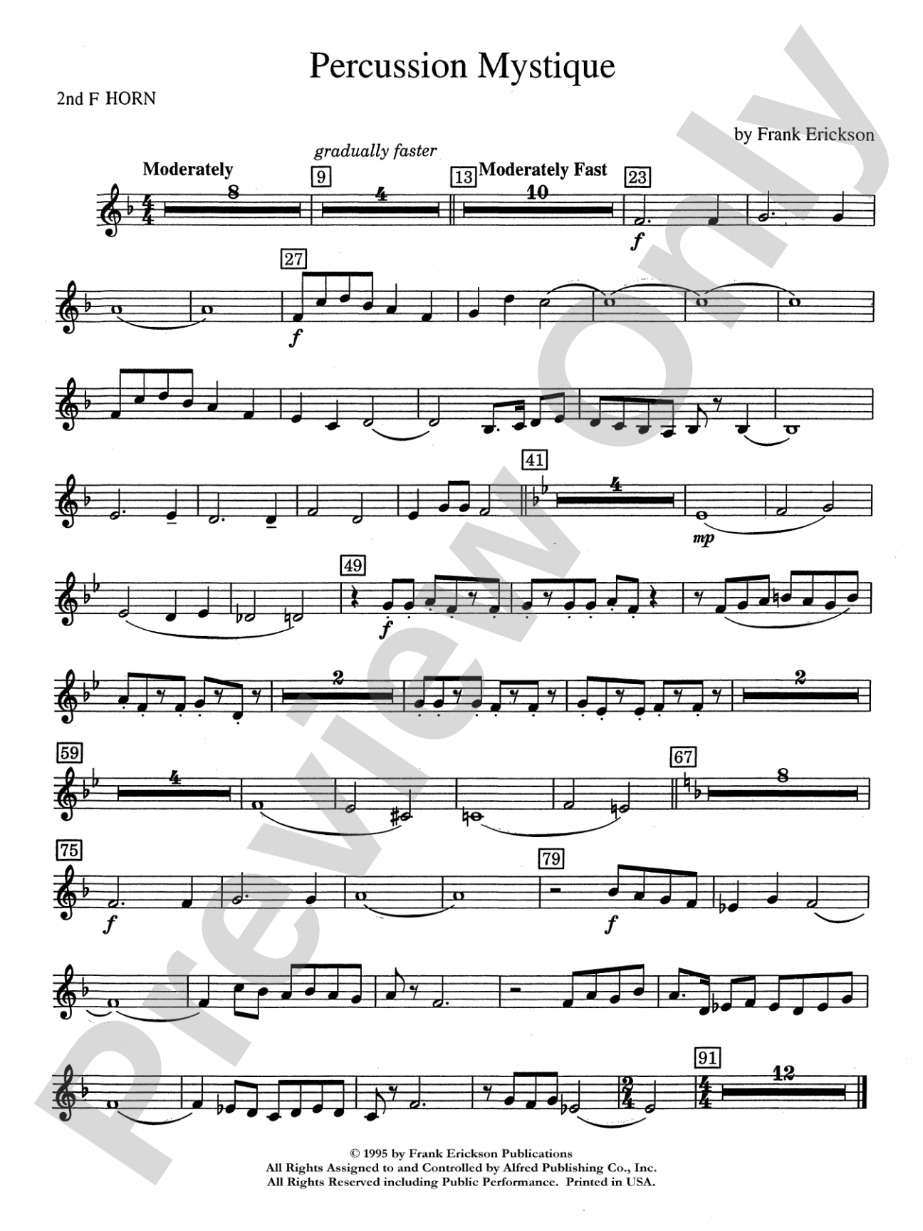 Percussion Mystique: 2nd F Horn