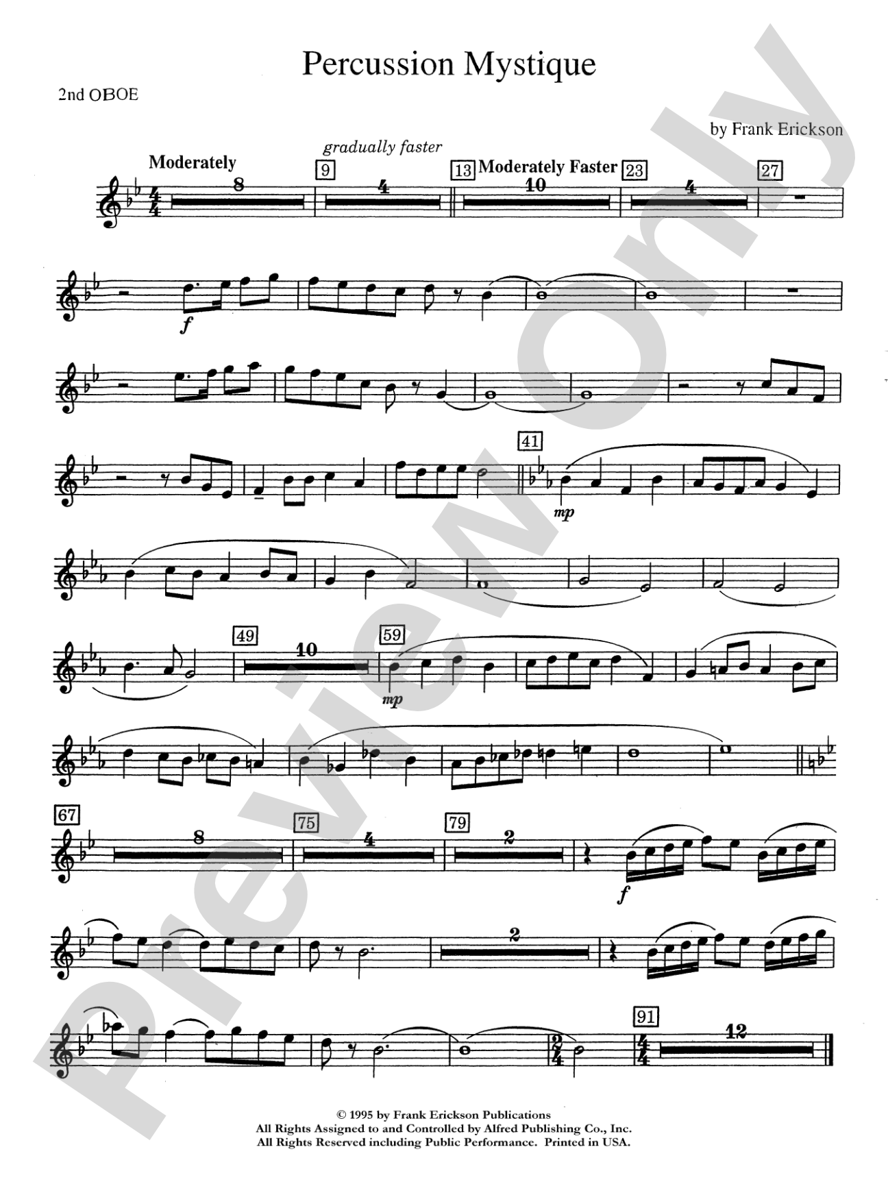 Percussion Mystique: 2nd Oboe