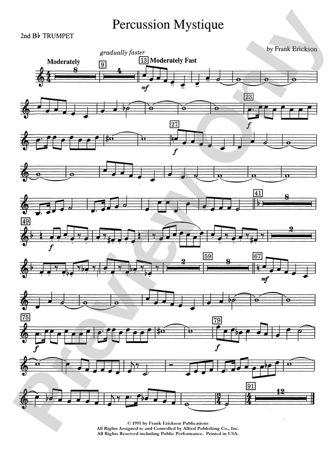 Percussion Mystique: 2nd B-flat Trumpet