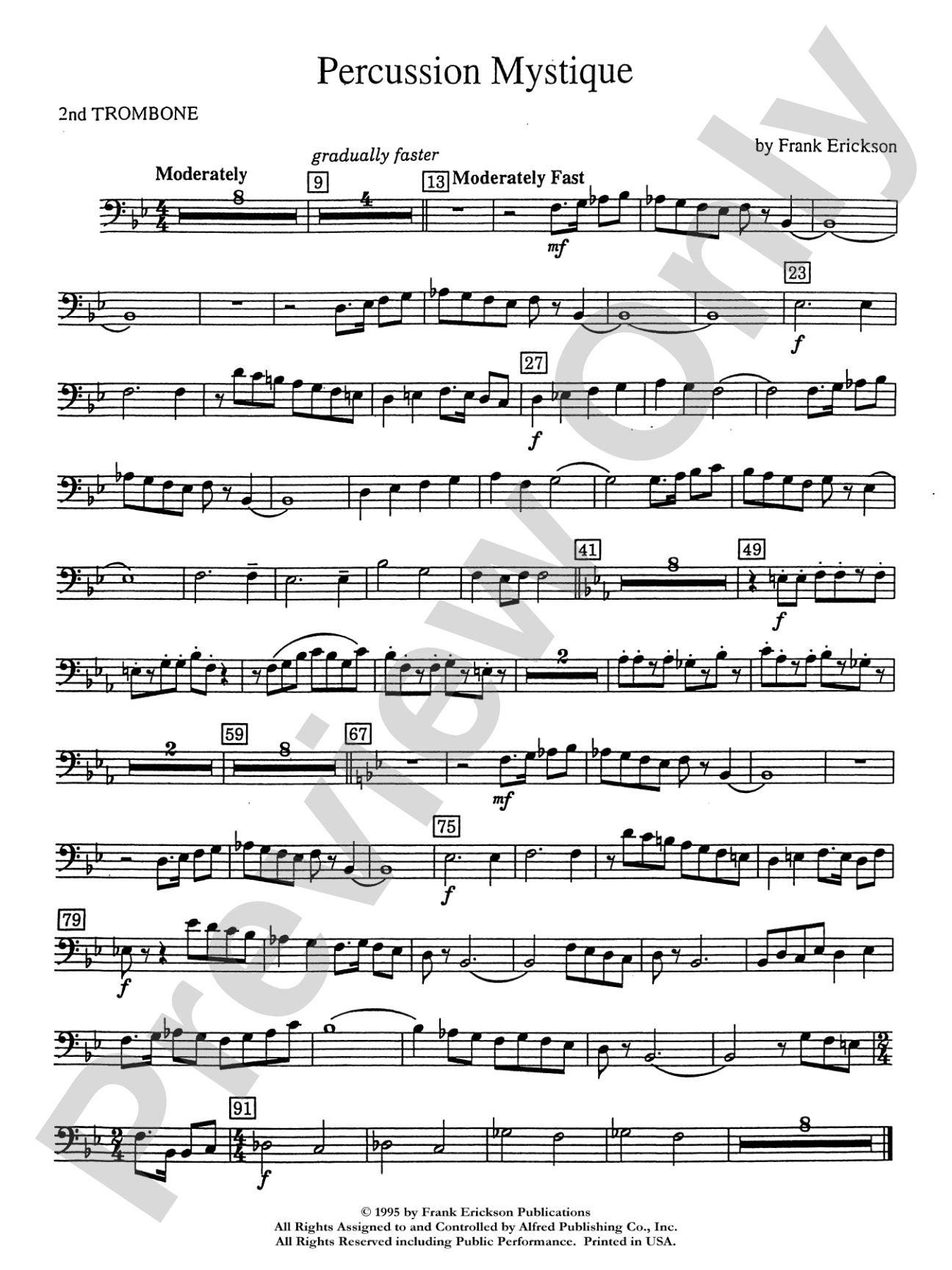 Percussion Mystique: 2nd Trombone