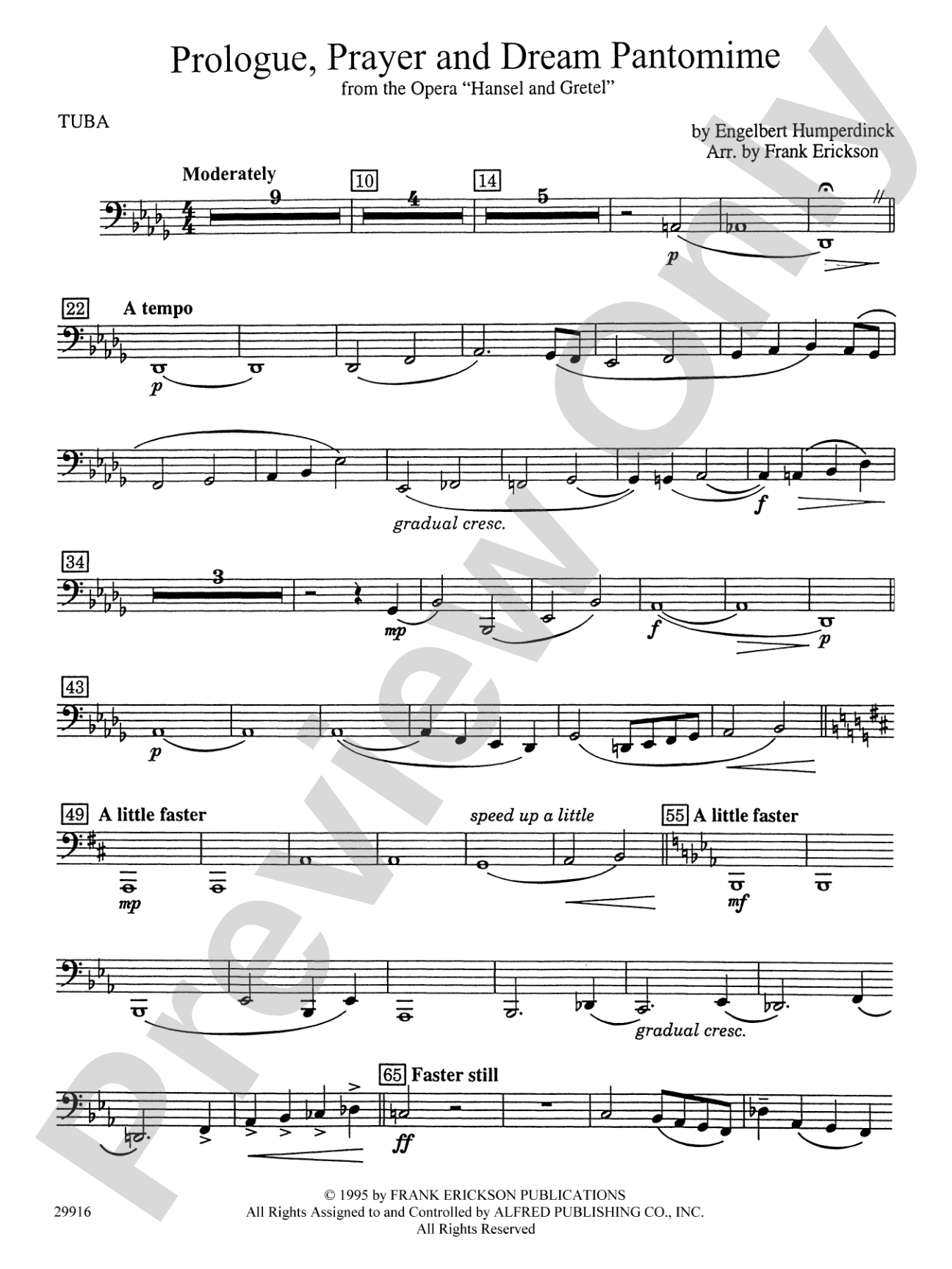Prologue Prayer and Dream Pantomime (from the opera Hansel and Gretel): Tuba