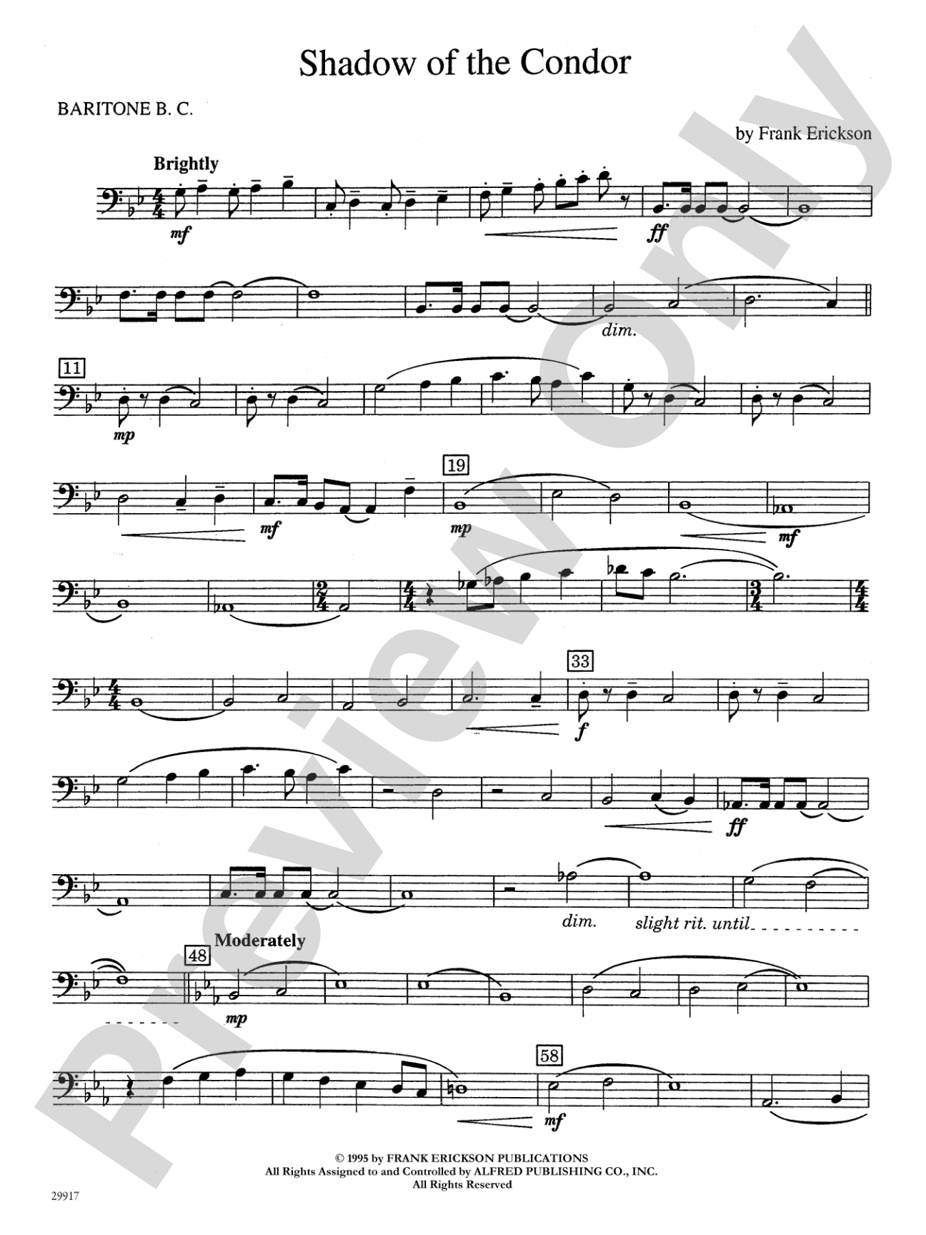 Shadow of the Condor: Baritone B.C.