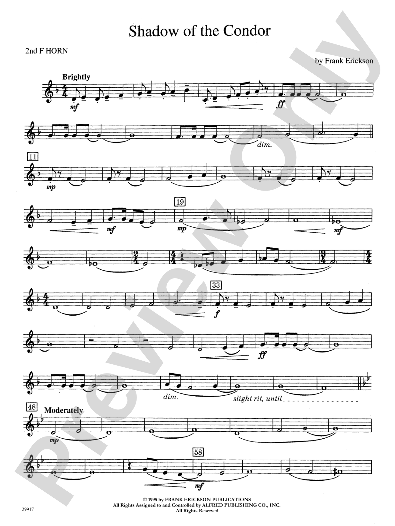 Shadow of the Condor: 2nd F Horn