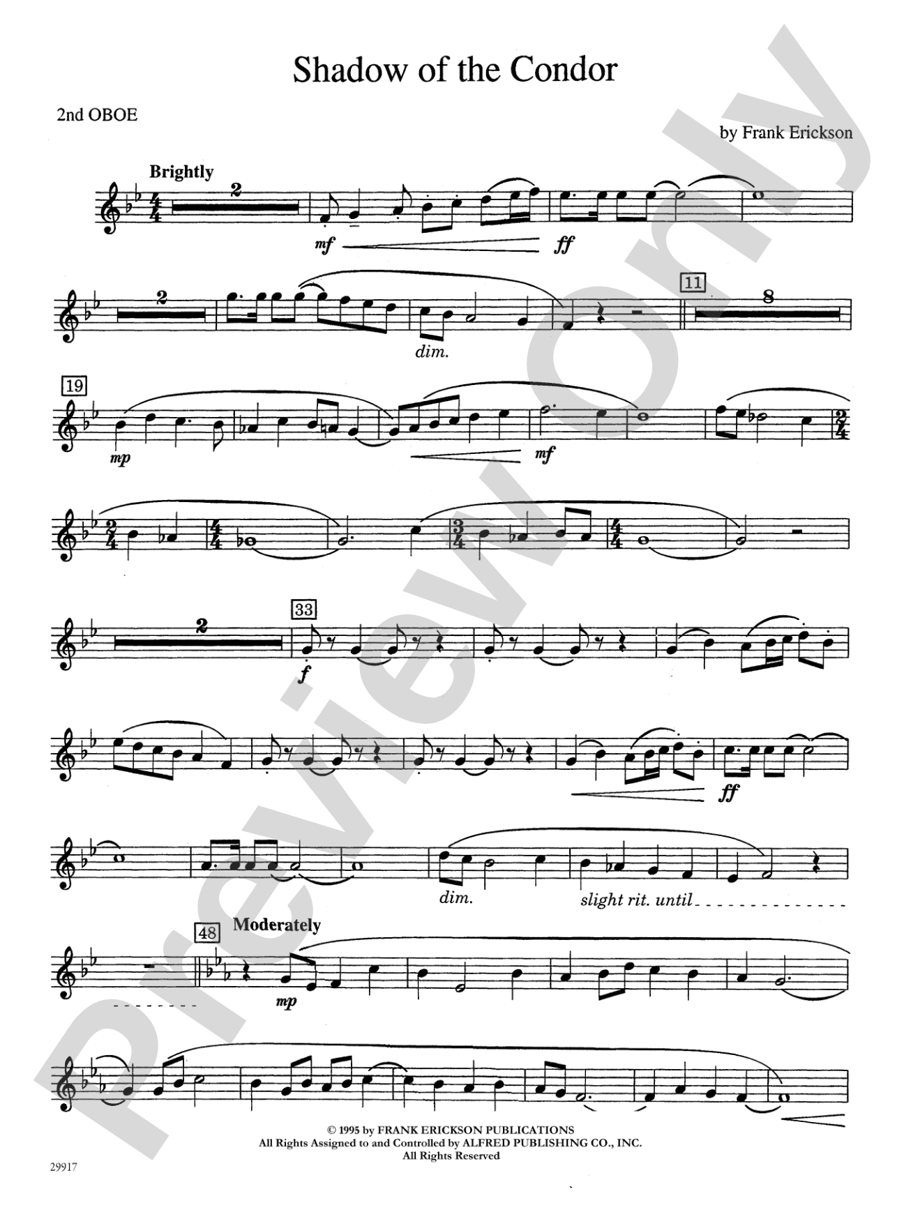 Shadow of the Condor: 2nd Oboe