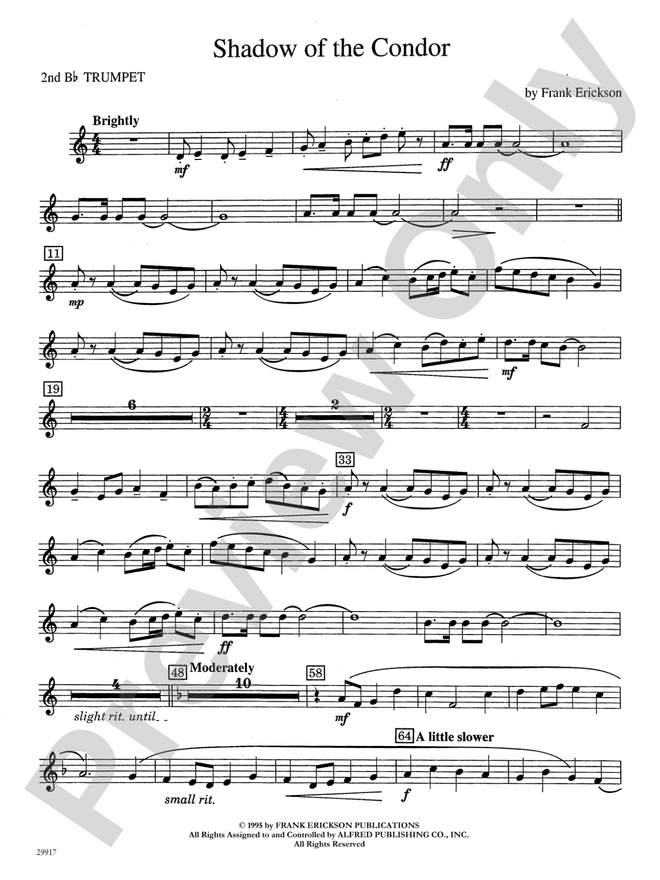 Shadow of the Condor: 2nd B-flat Trumpet