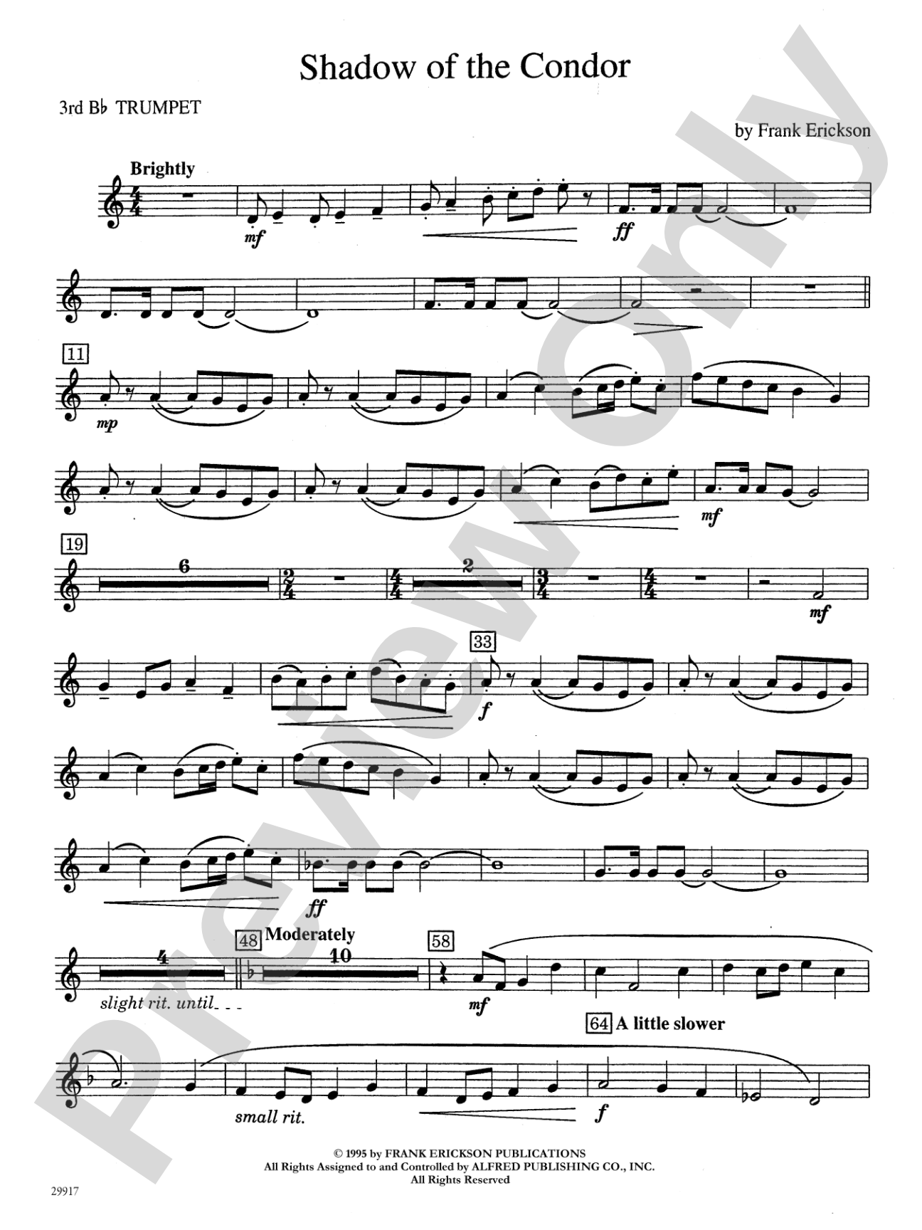 Shadow of the Condor: 3rd B-flat Trumpet
