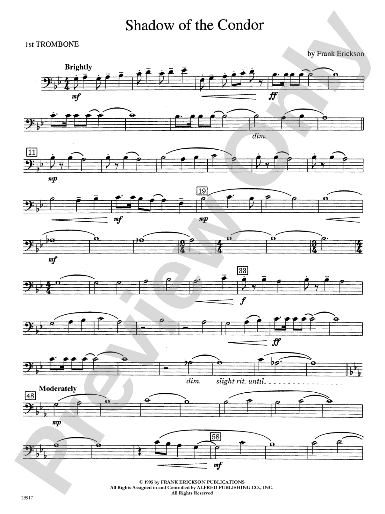 Shadow of the Condor: 1st Trombone