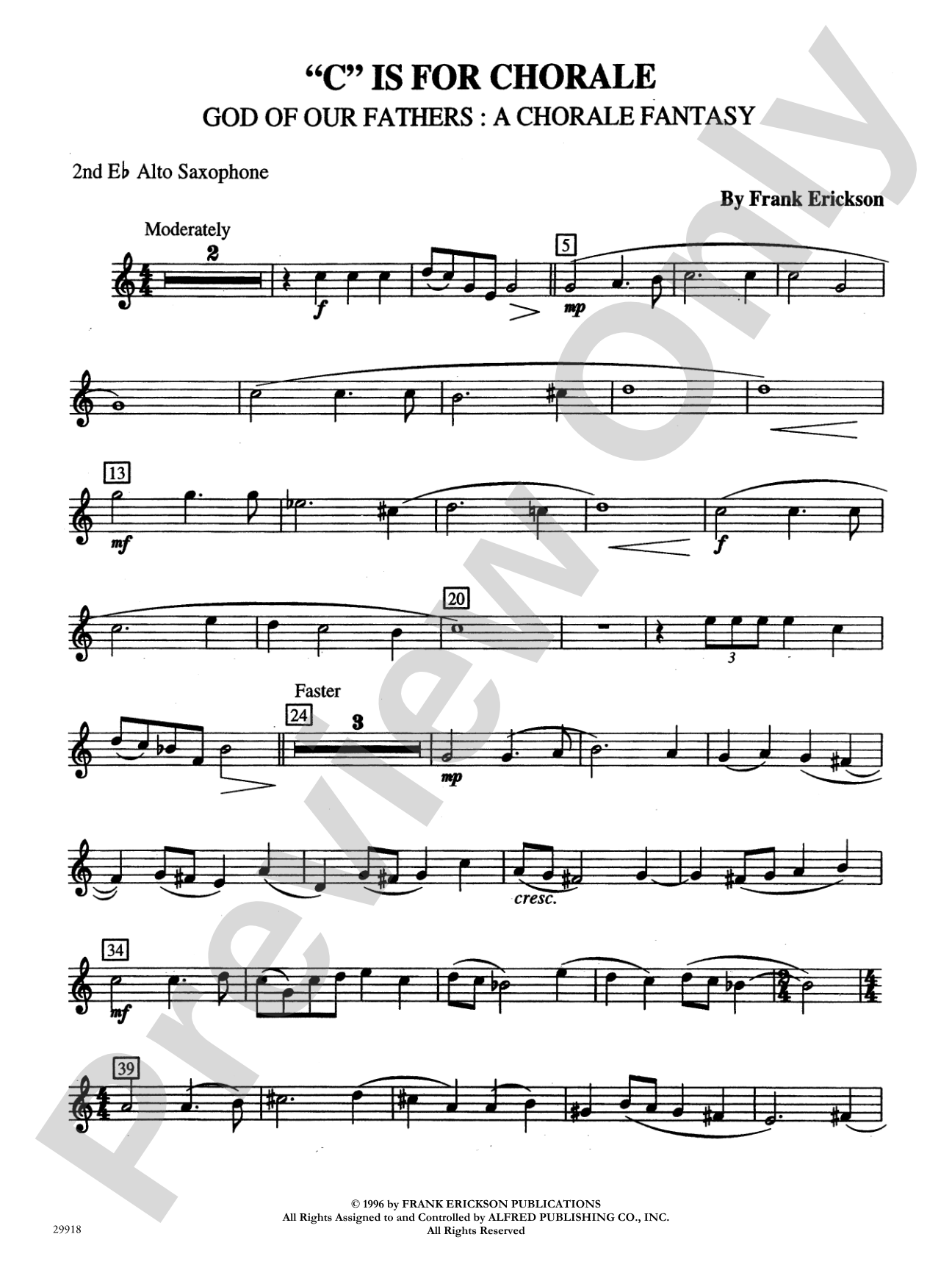 "C" Is for Chorale (God of Our Fathers: A Chorale Fantasy): 2nd E-flat Alto Saxophone