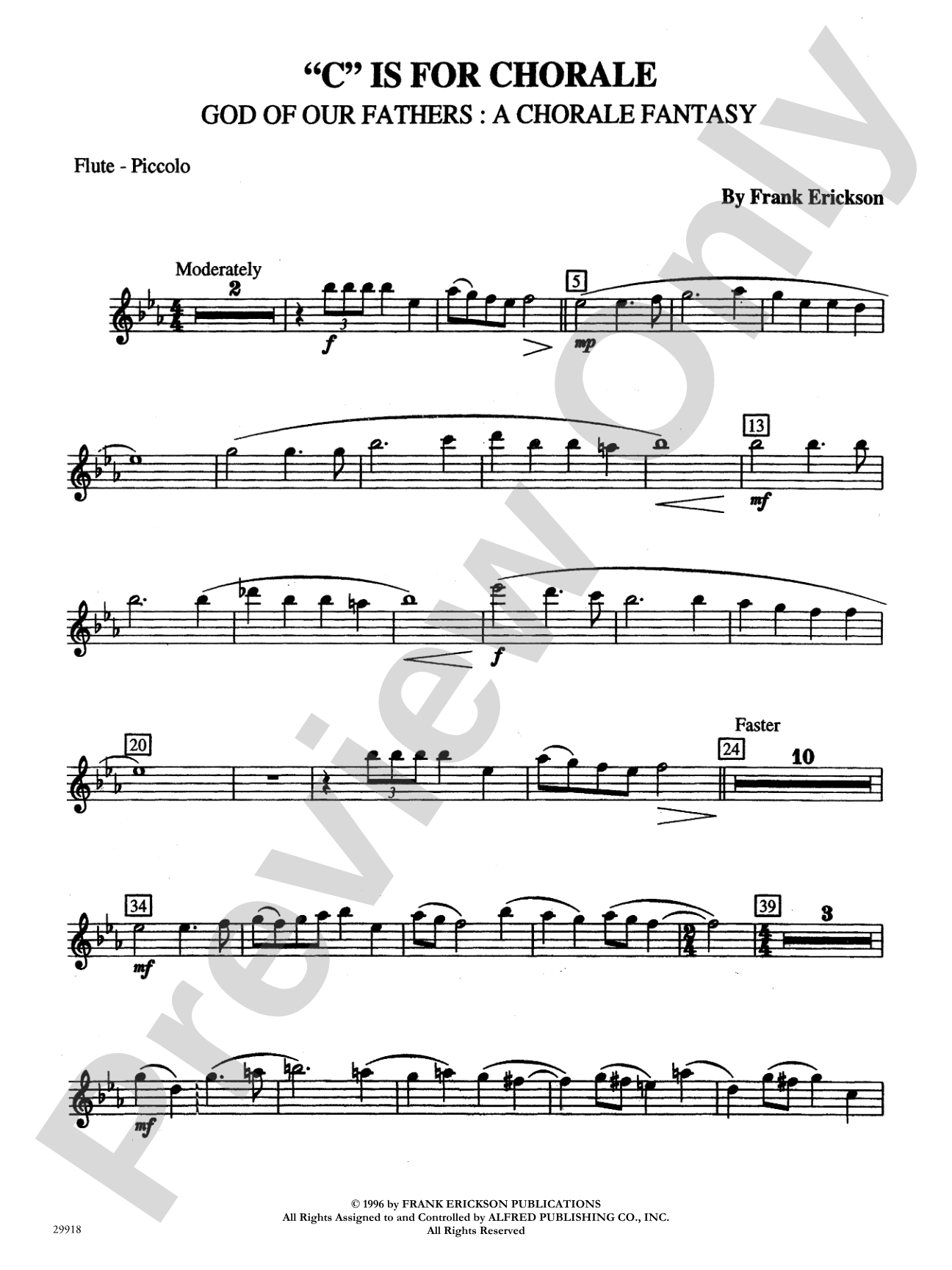 "C" Is for Chorale (God of Our Fathers: A Chorale Fantasy): Flute
