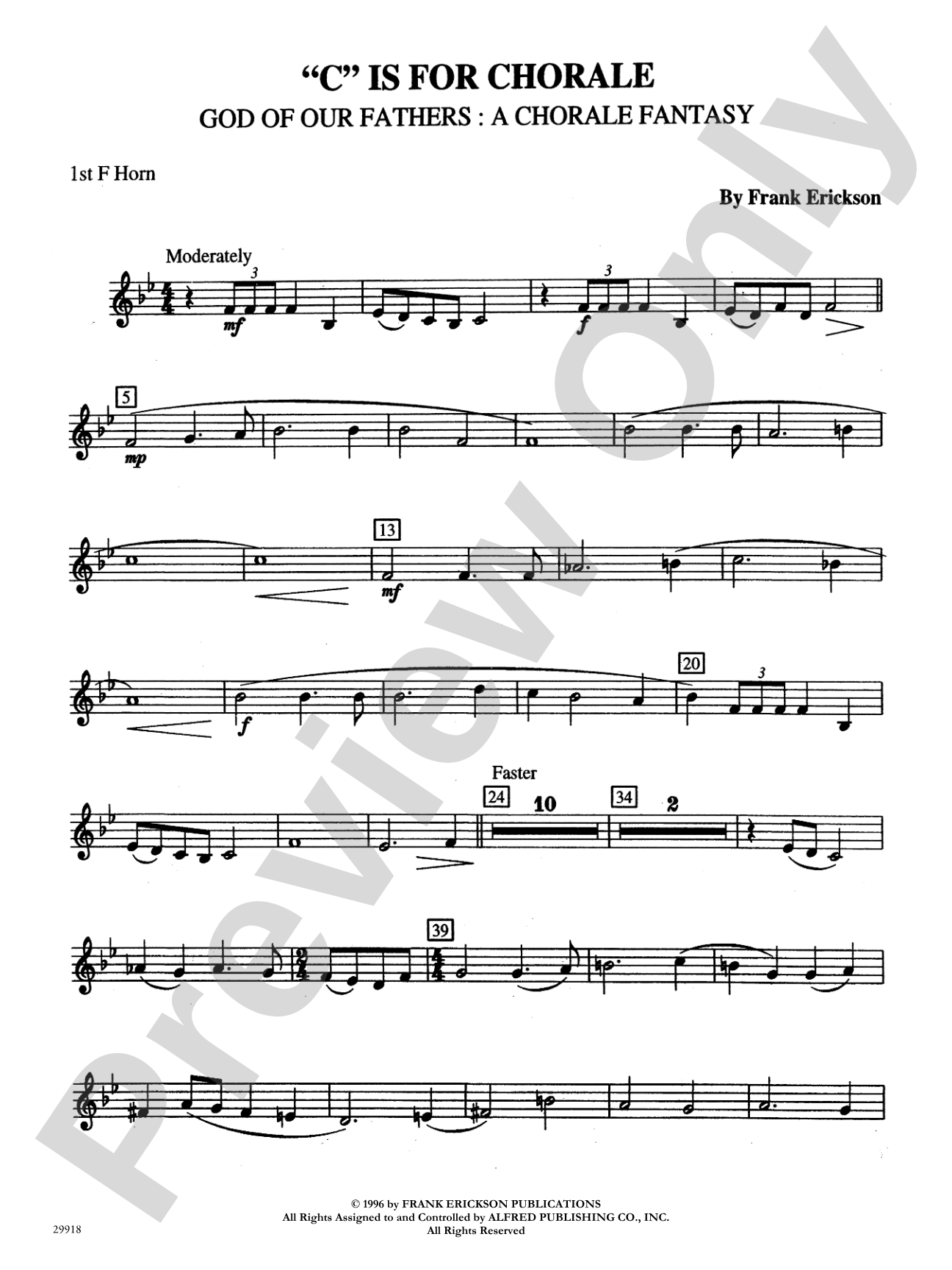 "C" Is for Chorale (God of Our Fathers: A Chorale Fantasy): 1st F Horn