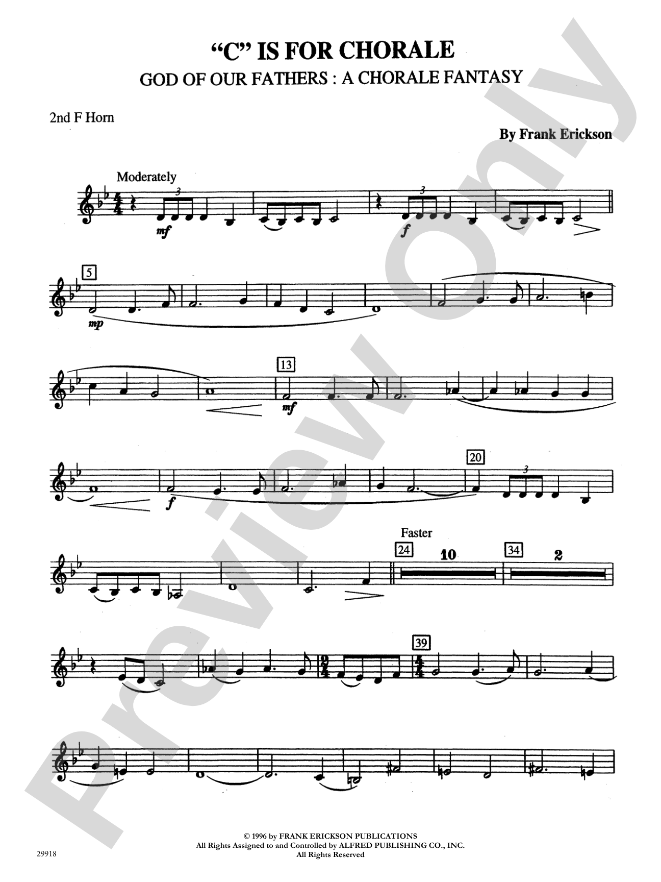 "C" Is for Chorale (God of Our Fathers: A Chorale Fantasy): 2nd F Horn