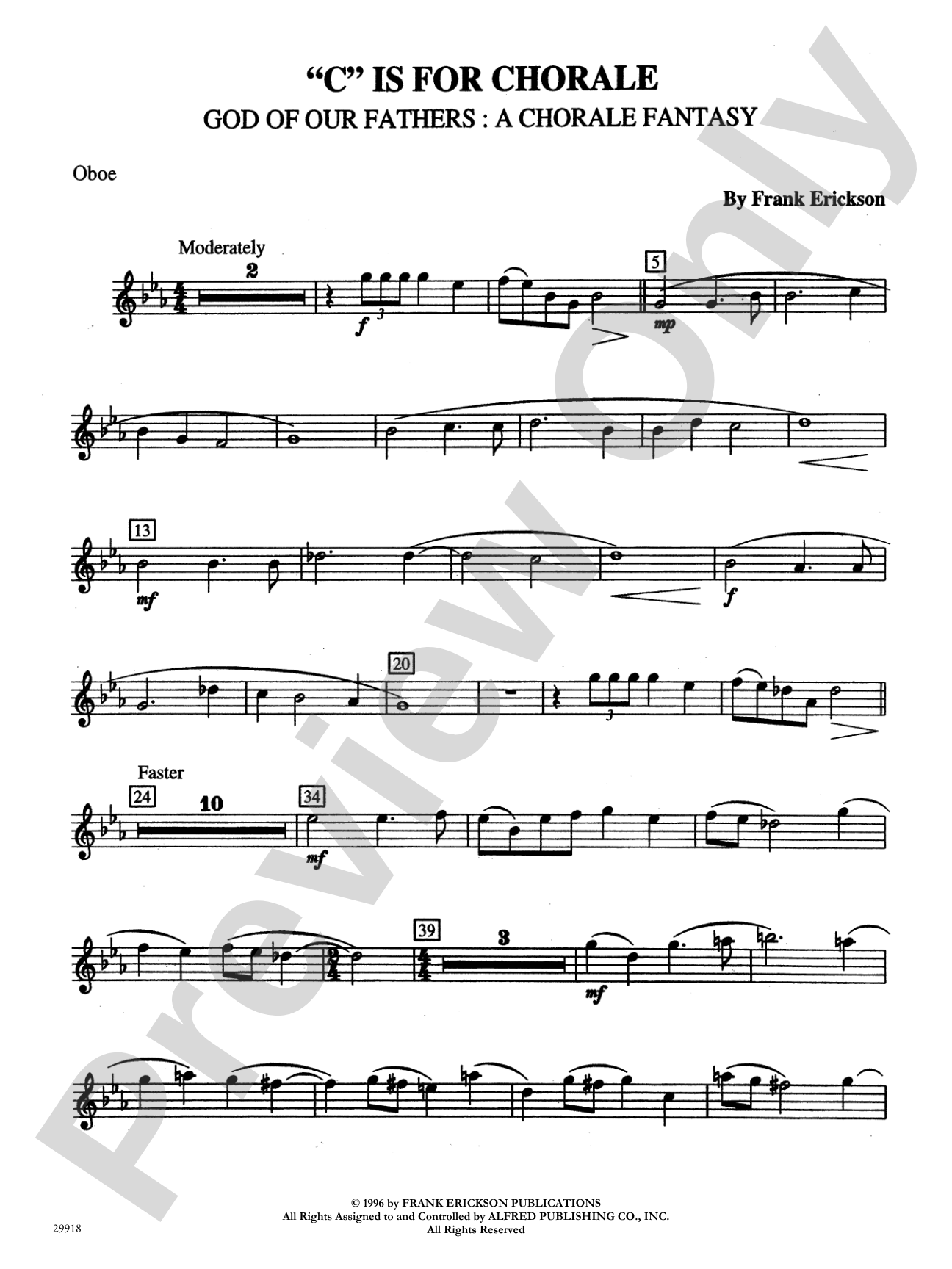 "C" Is for Chorale (God of Our Fathers: A Chorale Fantasy): Oboe