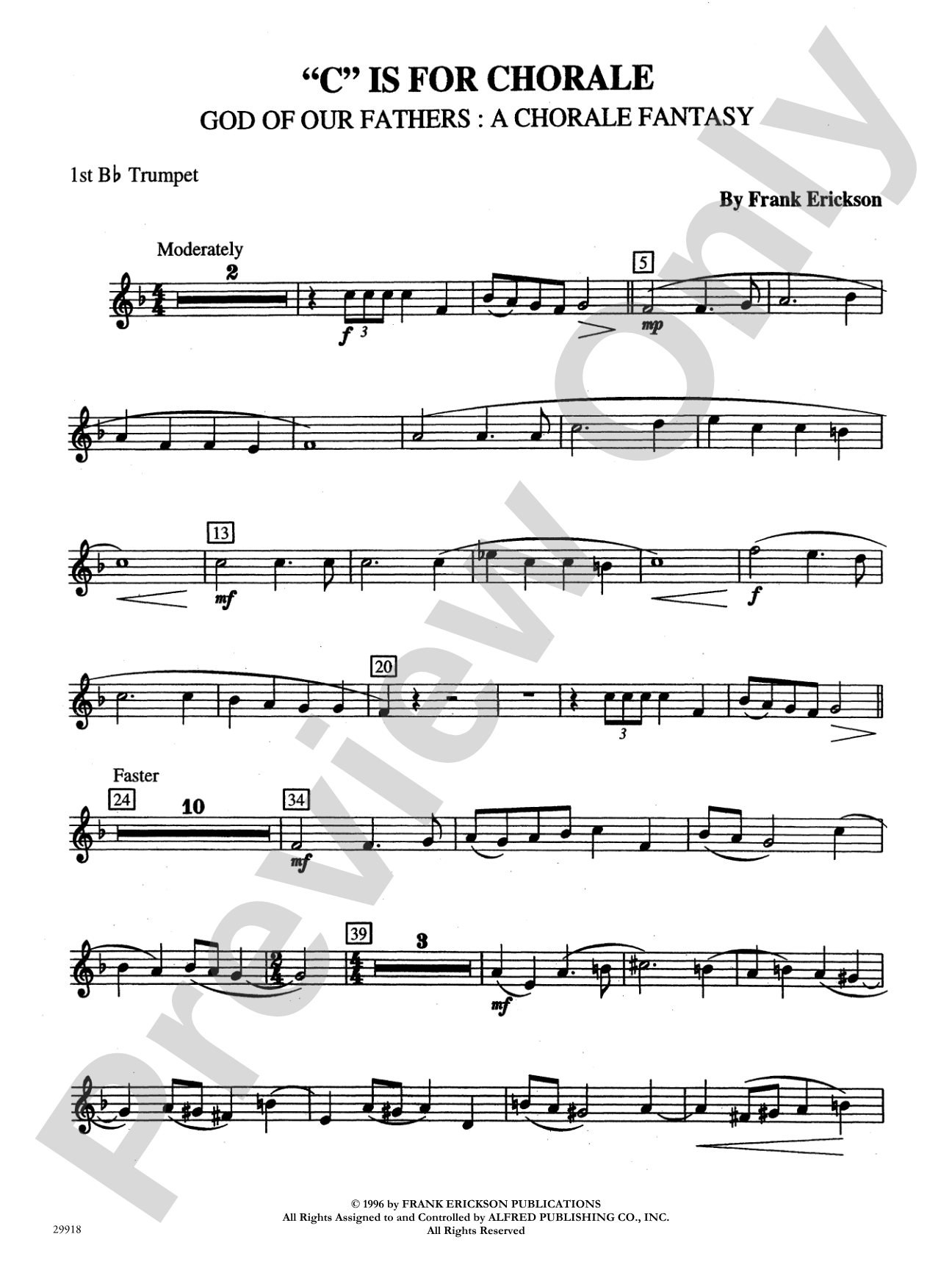 "C" Is for Chorale (God of Our Fathers: A Chorale Fantasy): 1st B-flat Trumpet