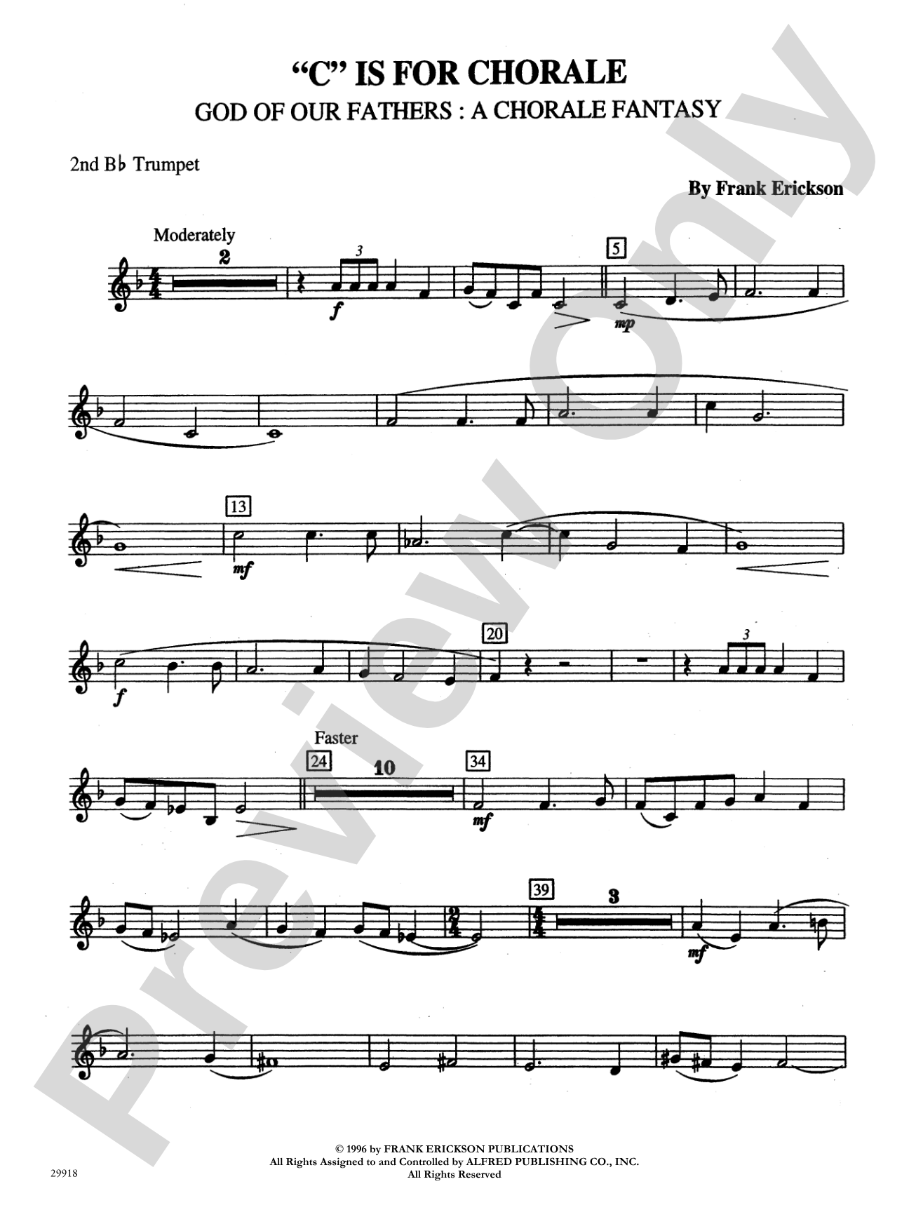 "C" Is for Chorale (God of Our Fathers: A Chorale Fantasy): 2nd B-flat Trumpet
