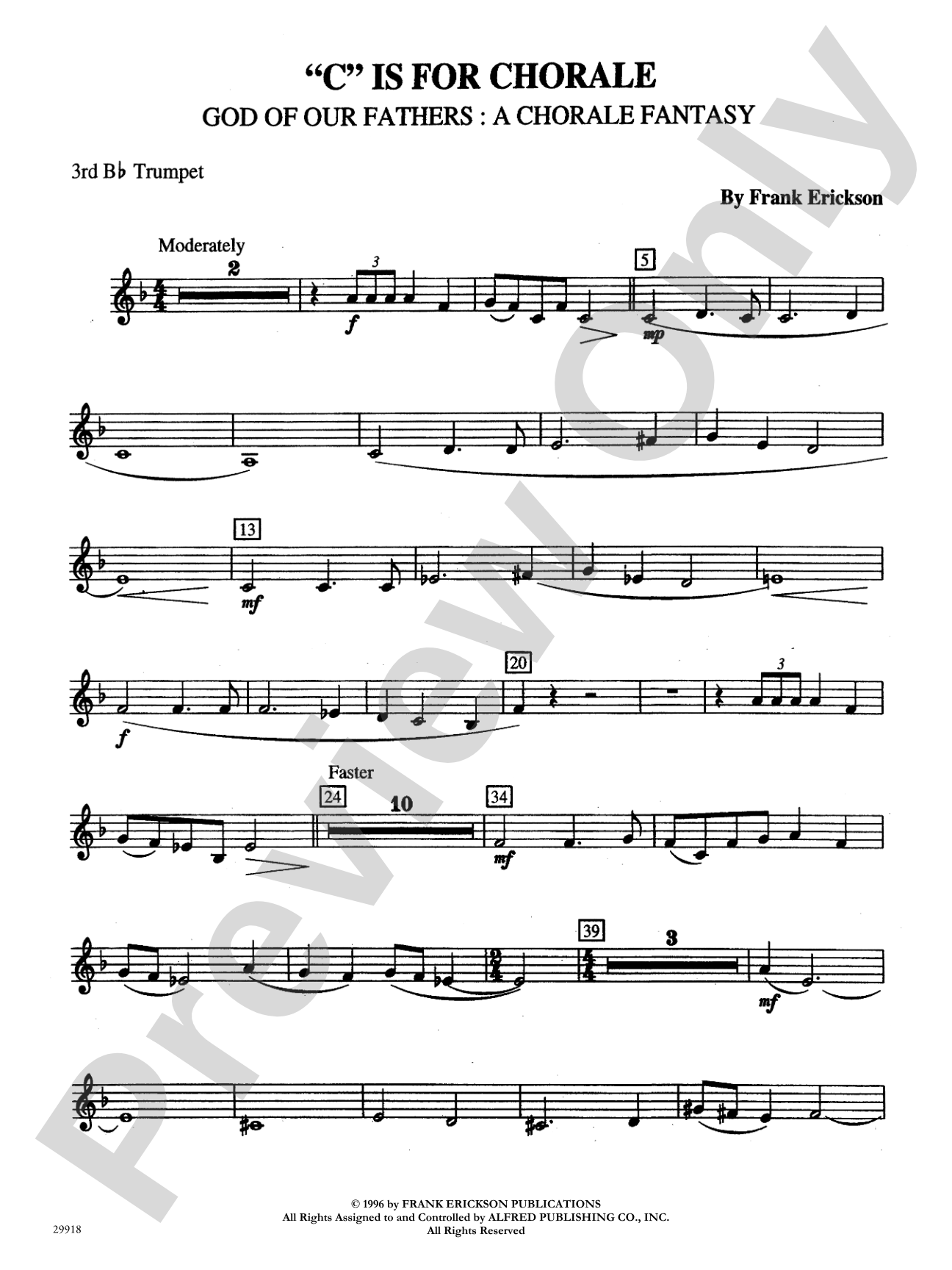 "C" Is for Chorale (God of Our Fathers: A Chorale Fantasy): 3rd B-flat Trumpet