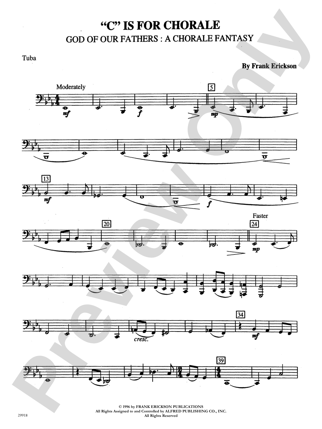 "C" Is for Chorale (God of Our Fathers: A Chorale Fantasy): Tuba