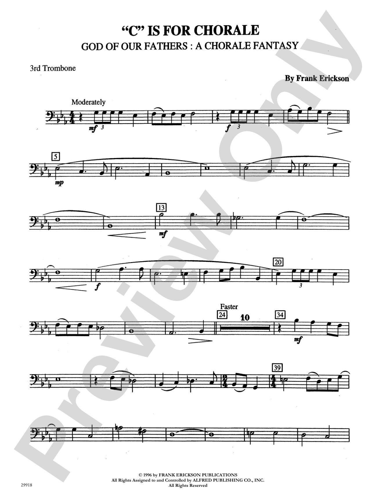 "C" Is for Chorale (God of Our Fathers: A Chorale Fantasy): 3rd Trombone