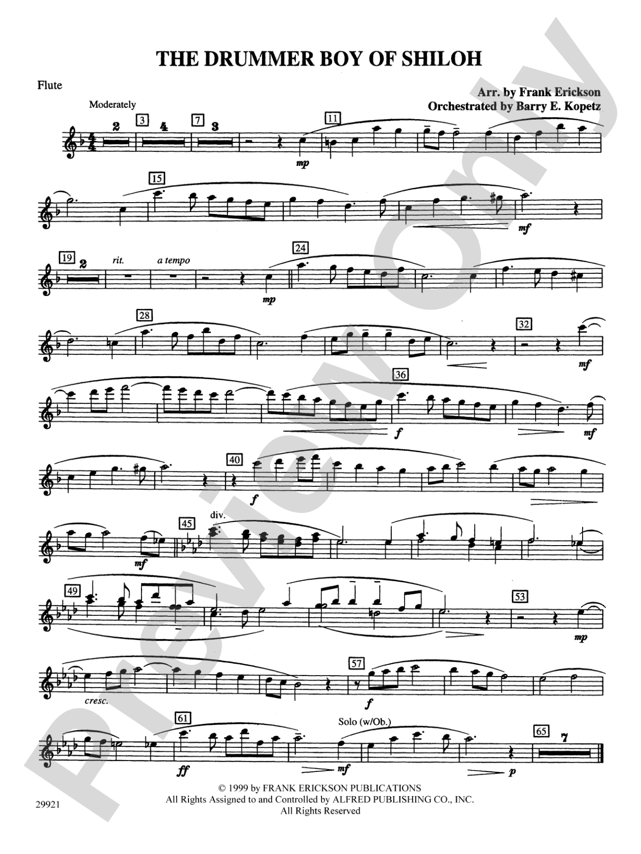 The Drummer Boy of Shiloh: Flute