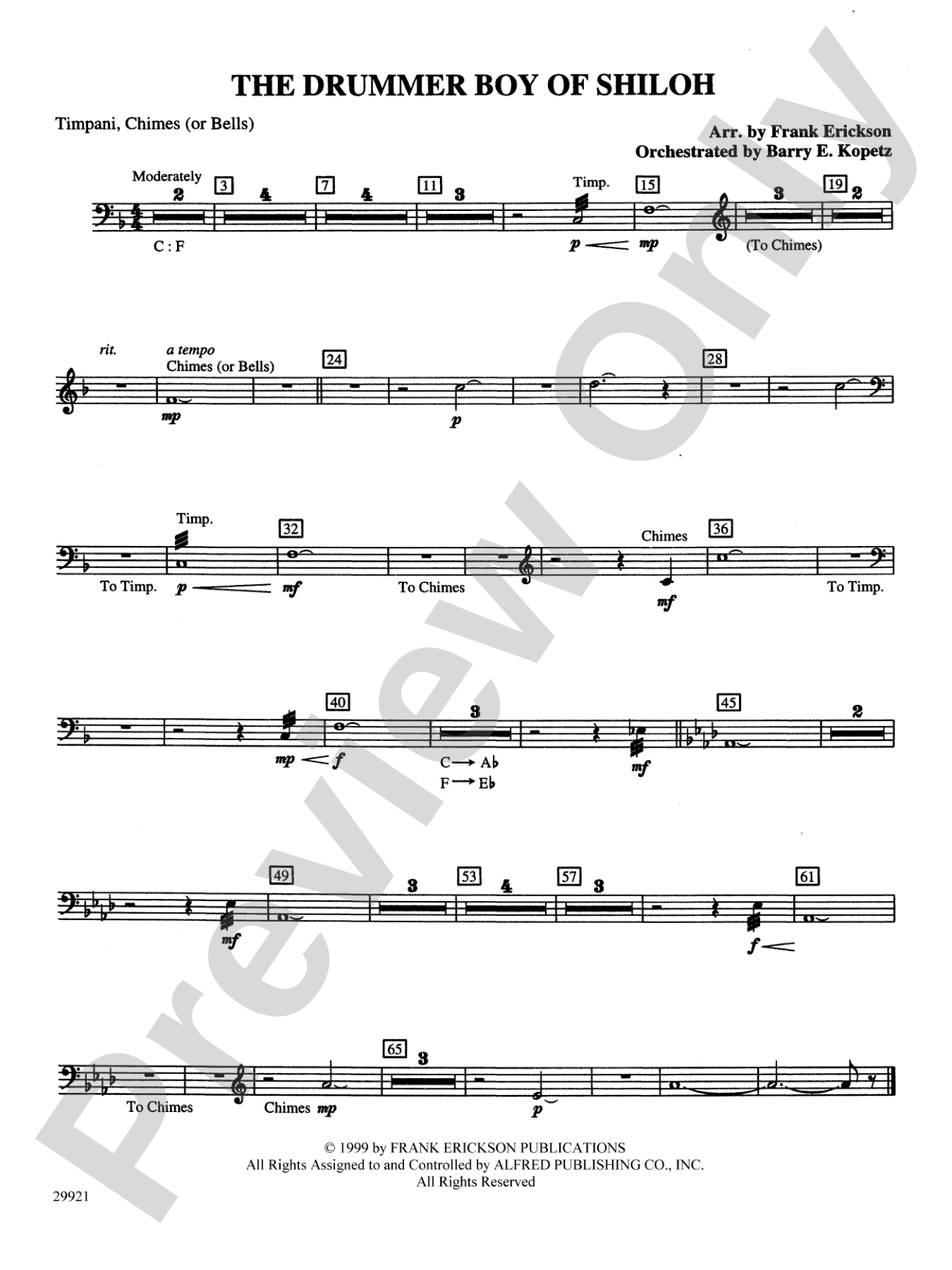 The Drummer Boy of Shiloh: Timpani